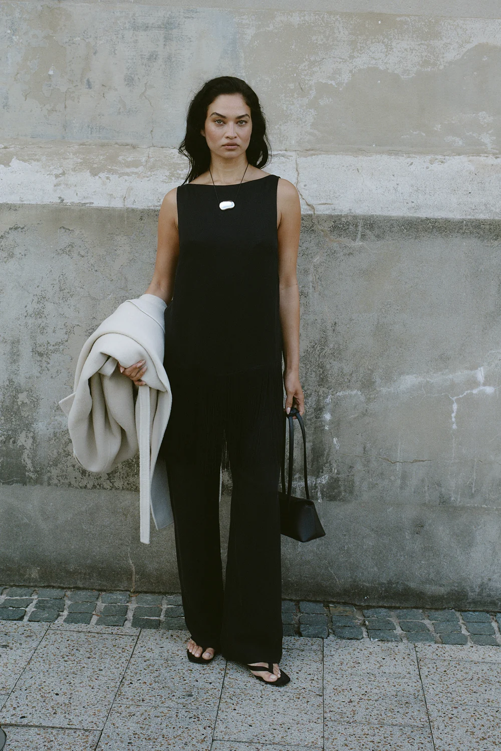 ADDIE BLACK CUPRO DRAWSTRING PANT - Image 9