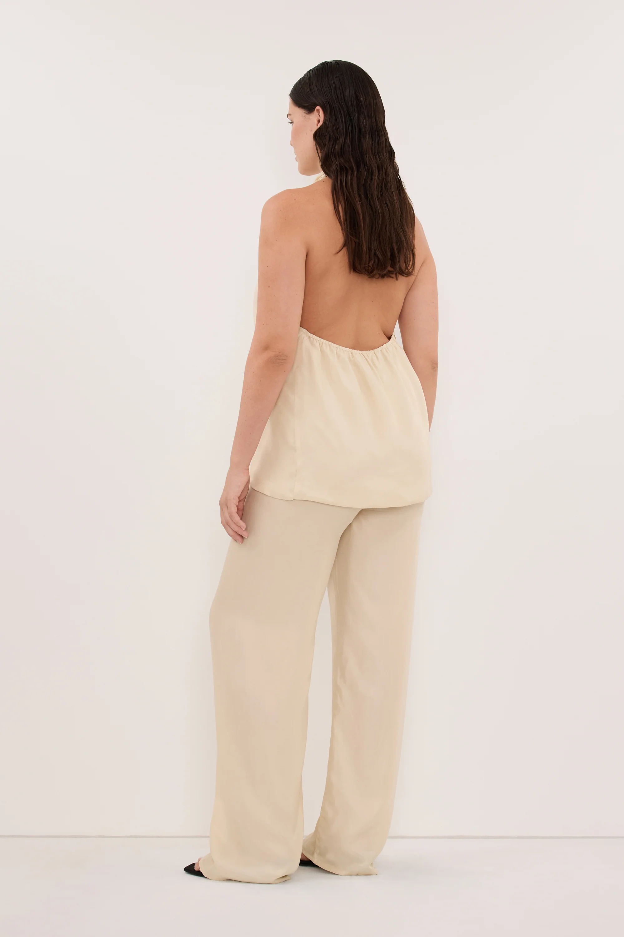 ADDIE STRAW CUPRO HALTER TOP - Image 8