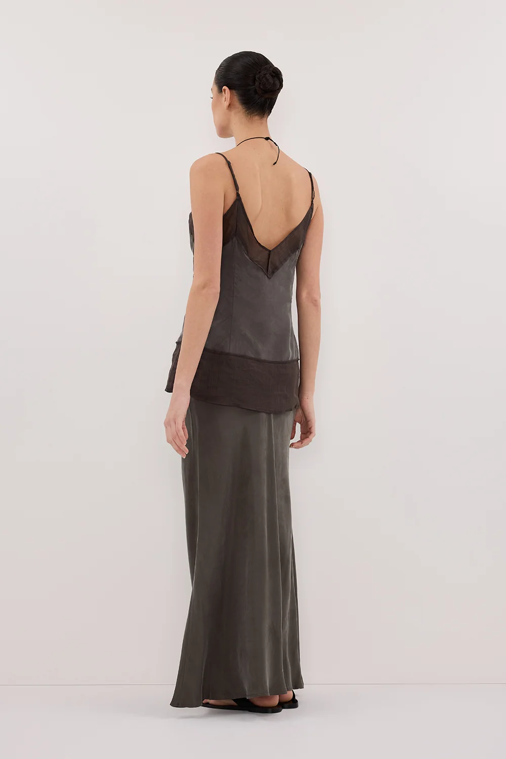 ADDISON PETROL BIAS CUPRO MAXI SKIRT - Image 7