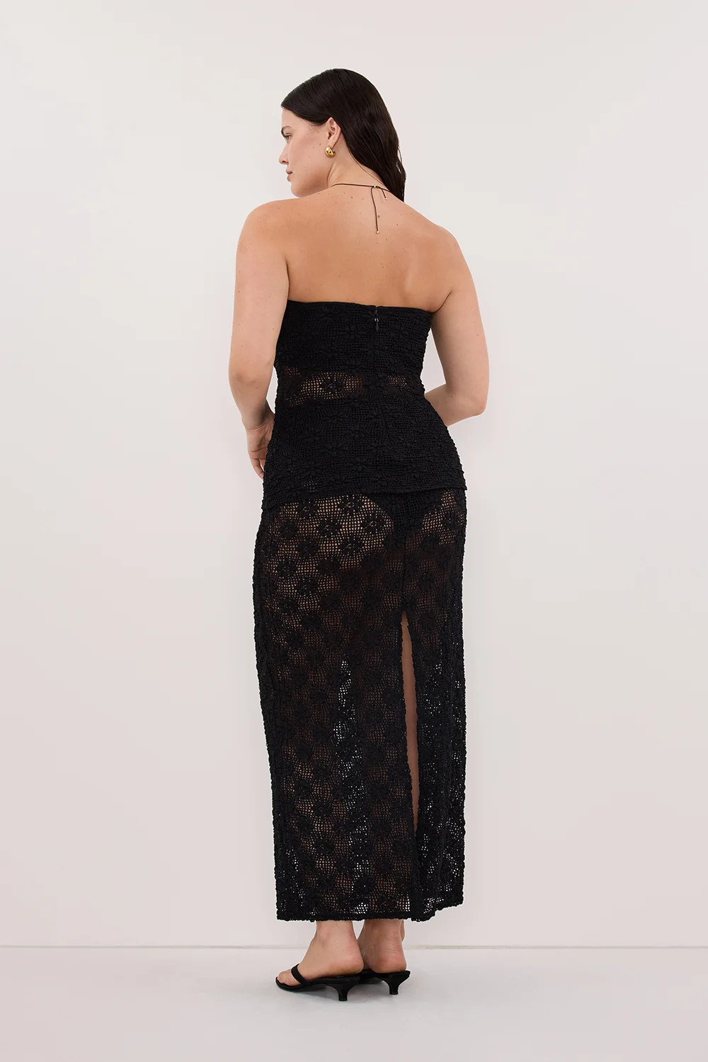 AGNES BLACK CROCHET BANDEAU TOP - Image 7