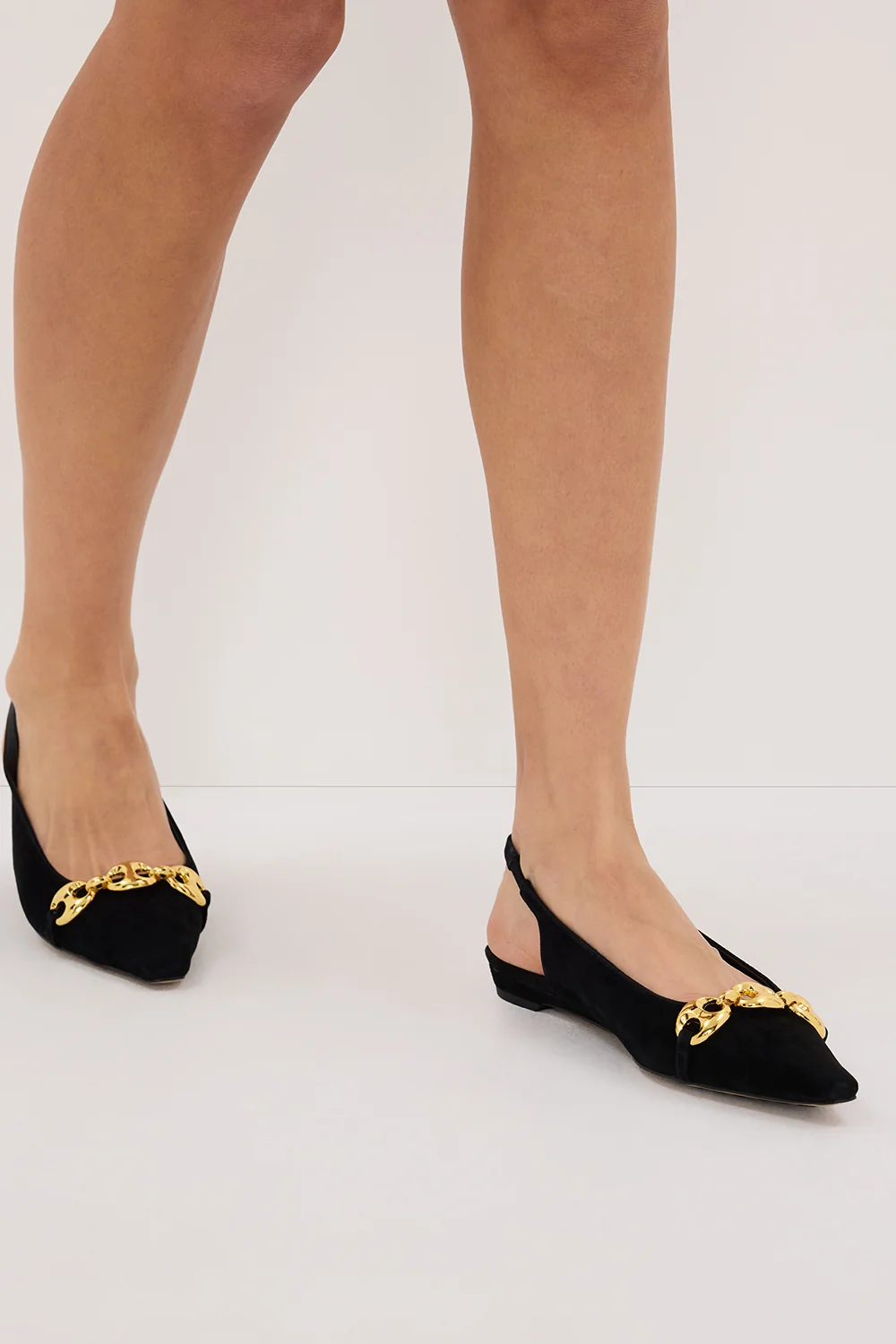 ALIAS MAE BLACK SUEDE HARRIET FLAT - Image 3