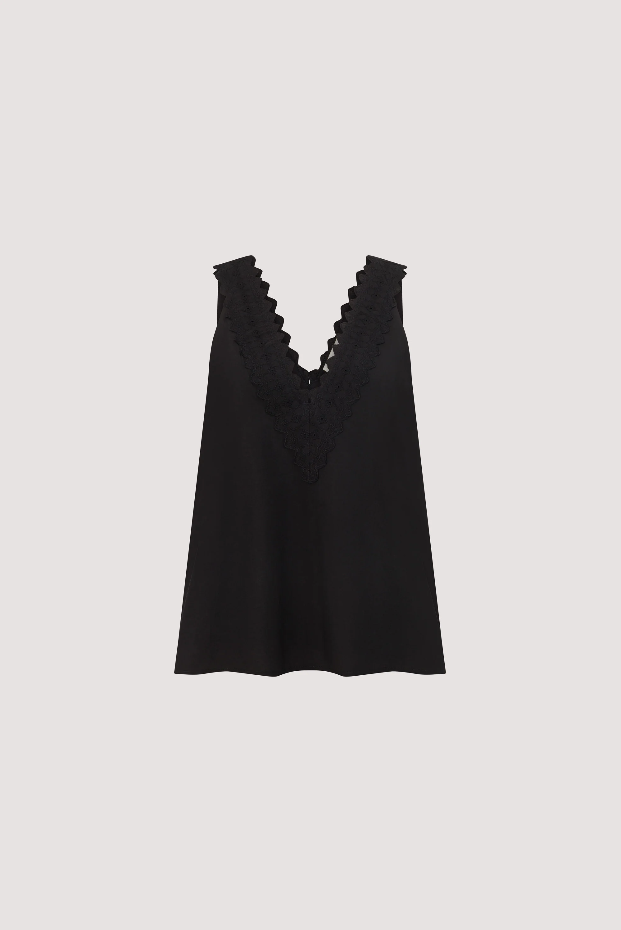 ANNABEL BLACK V NECK TOP - Image 7