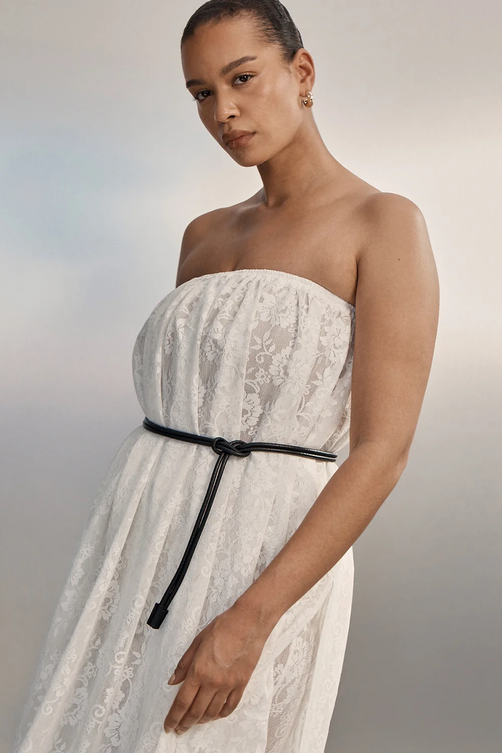 ANYA WHITE LACE MAXI SKIRT - Image 9