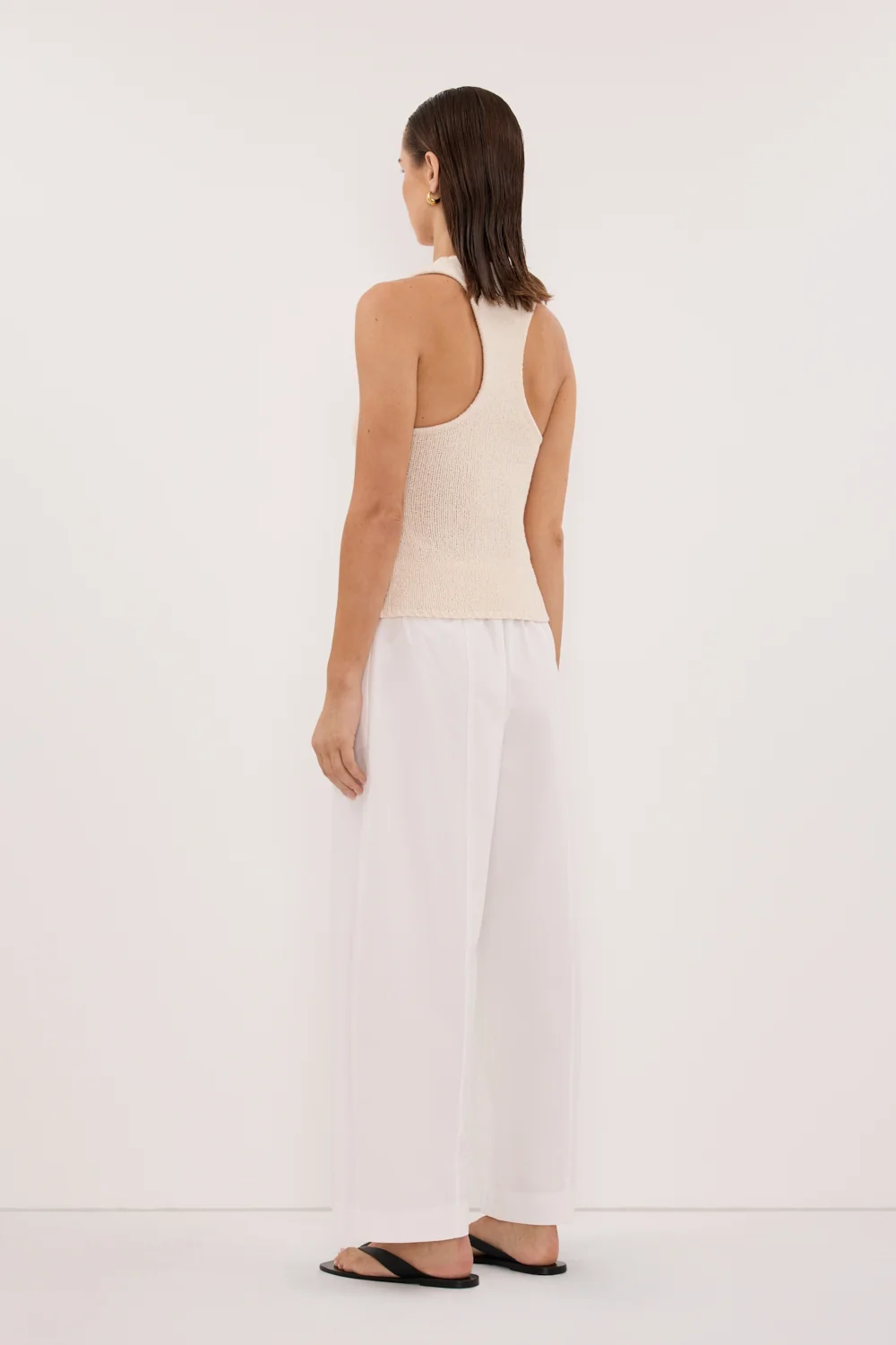 ASPEN SANDSTONE SLEEVELESS RACER KNIT TOP - Image 4