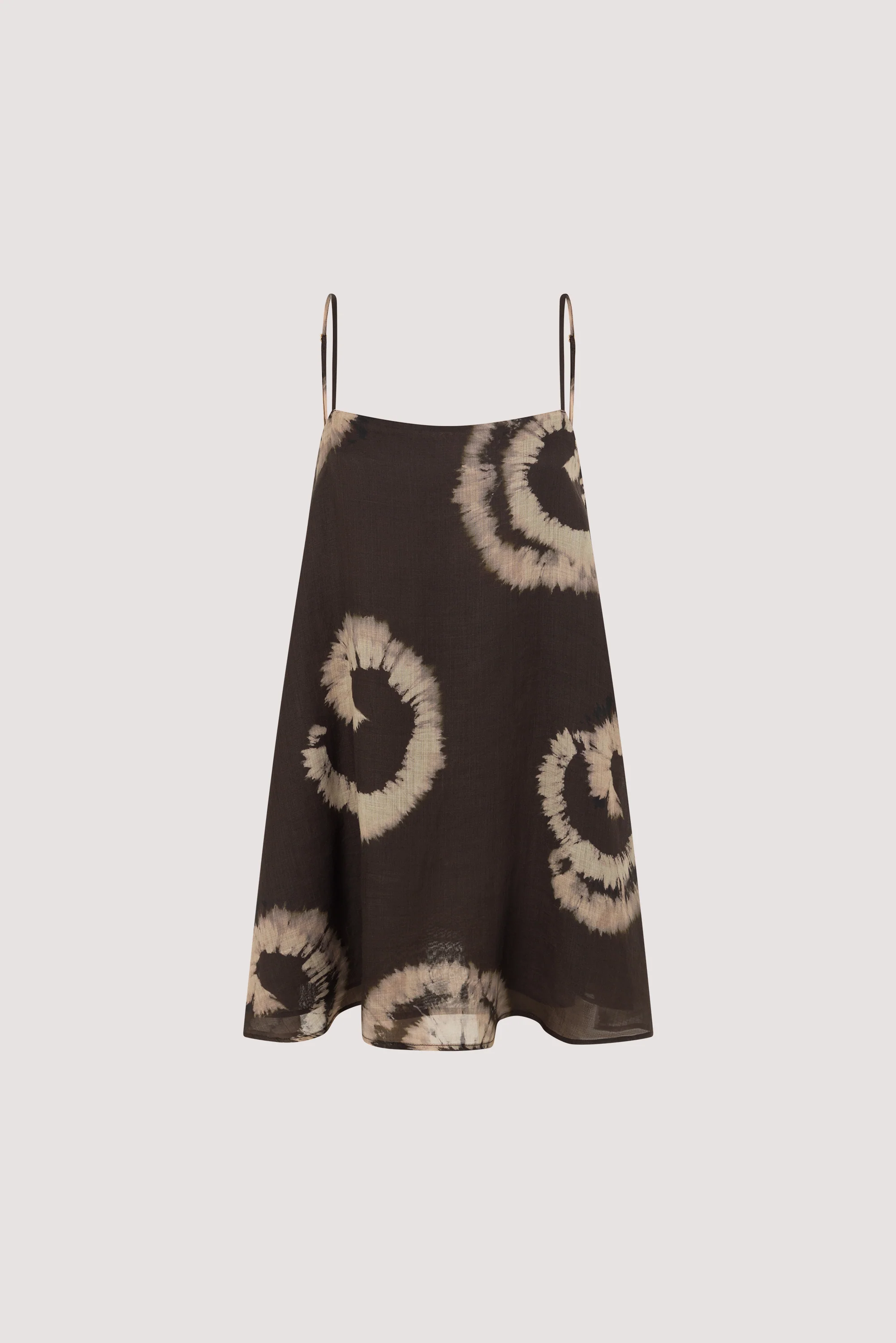 AURA DARK CHOC TIE DYE RAMIE MINI DRESS - Image 5