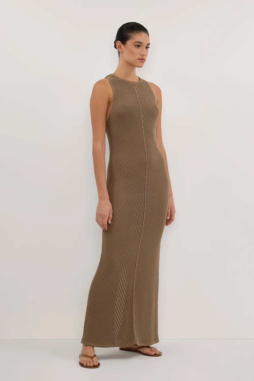 BLOOM OLIVE CROCHET MAXI DRESS - Image 3