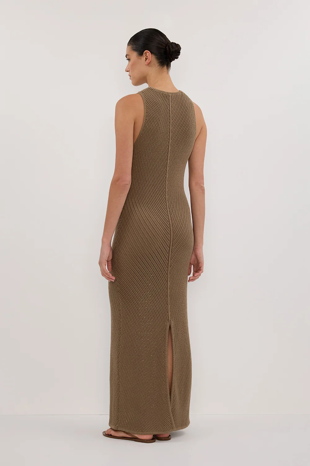 BLOOM OLIVE CROCHET MAXI DRESS - Image 4