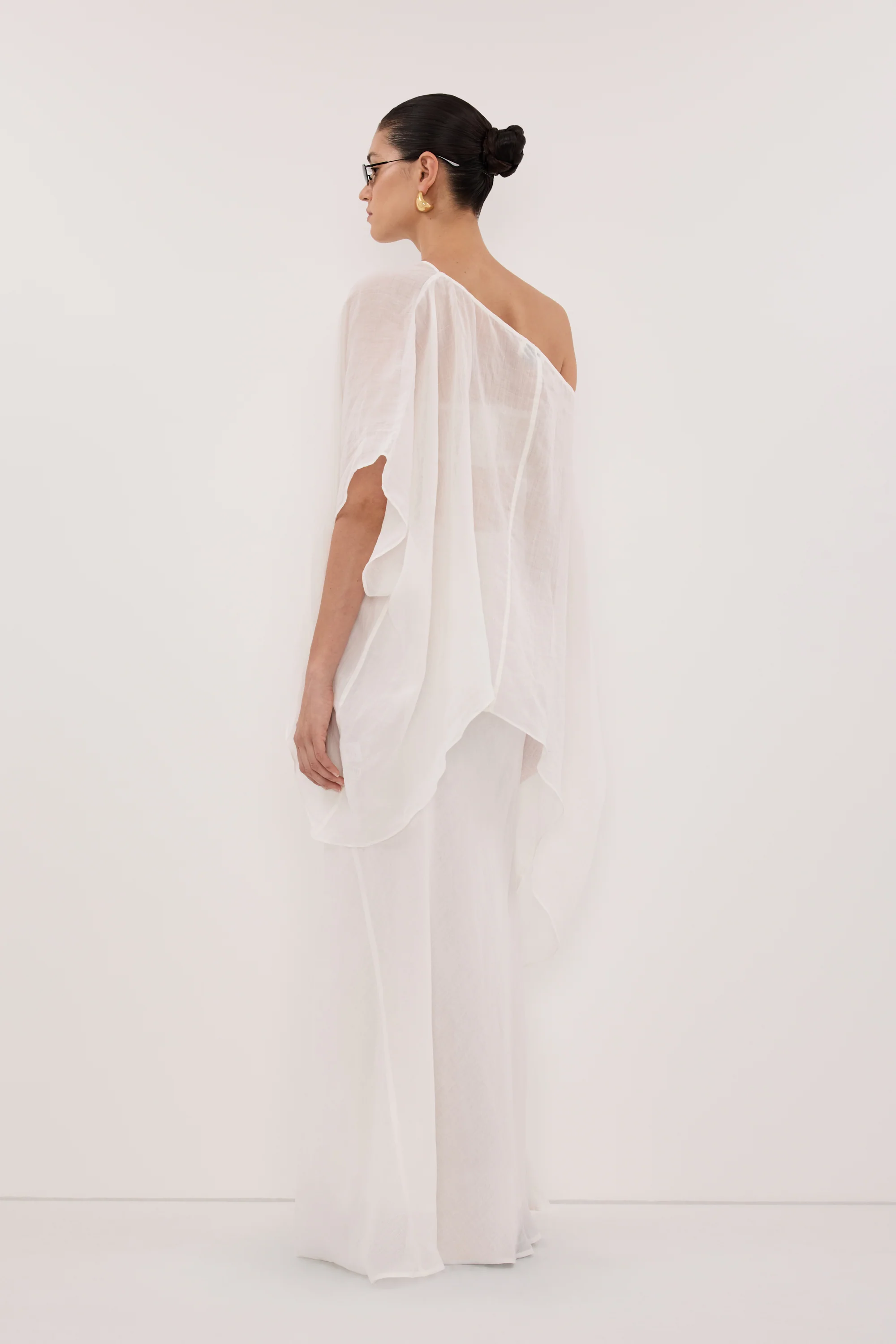 BRIANNE WHITE BATWING RAMIE TOP - Image 3