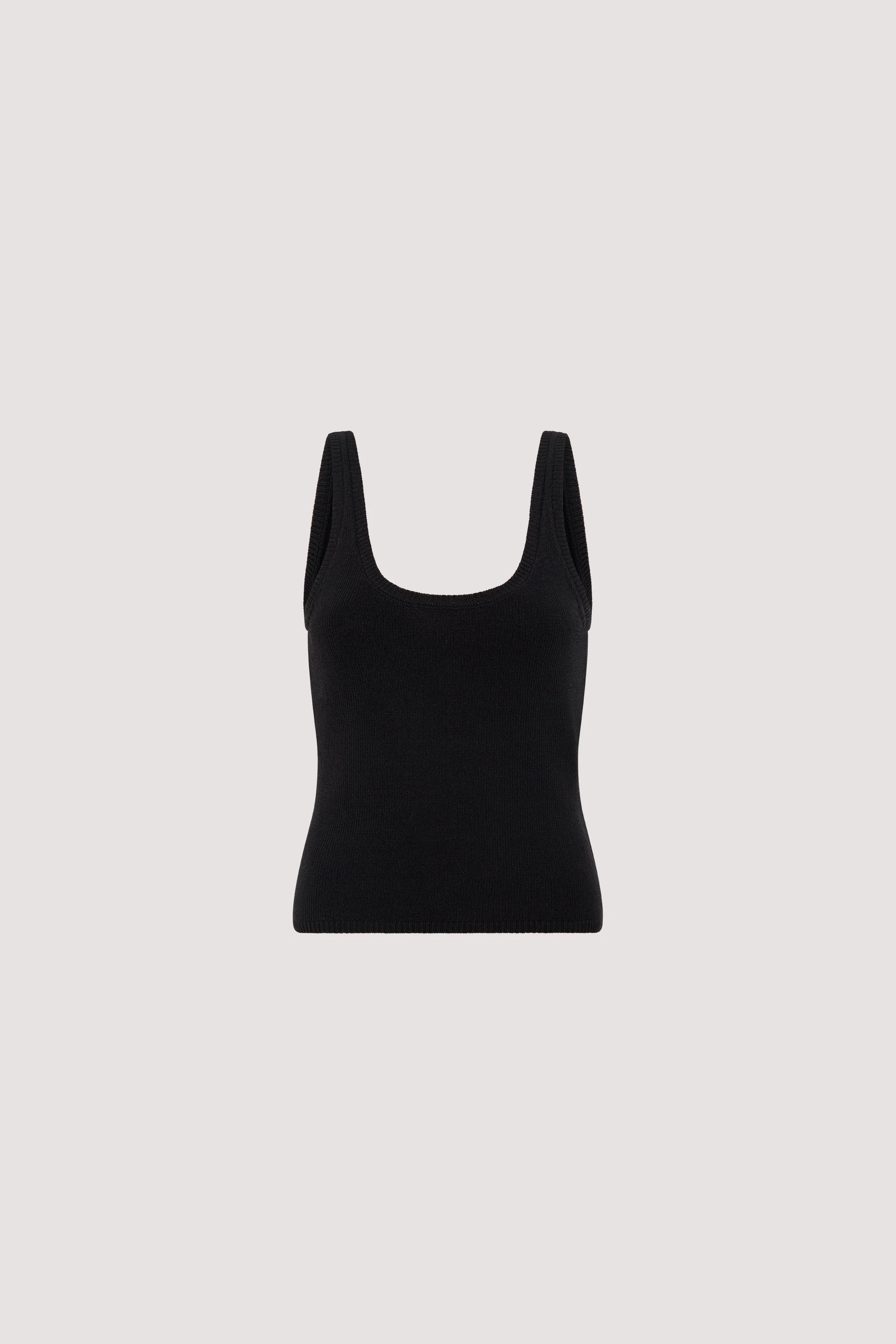 BRIGETTE BLACK KNIT TANK - Image 6