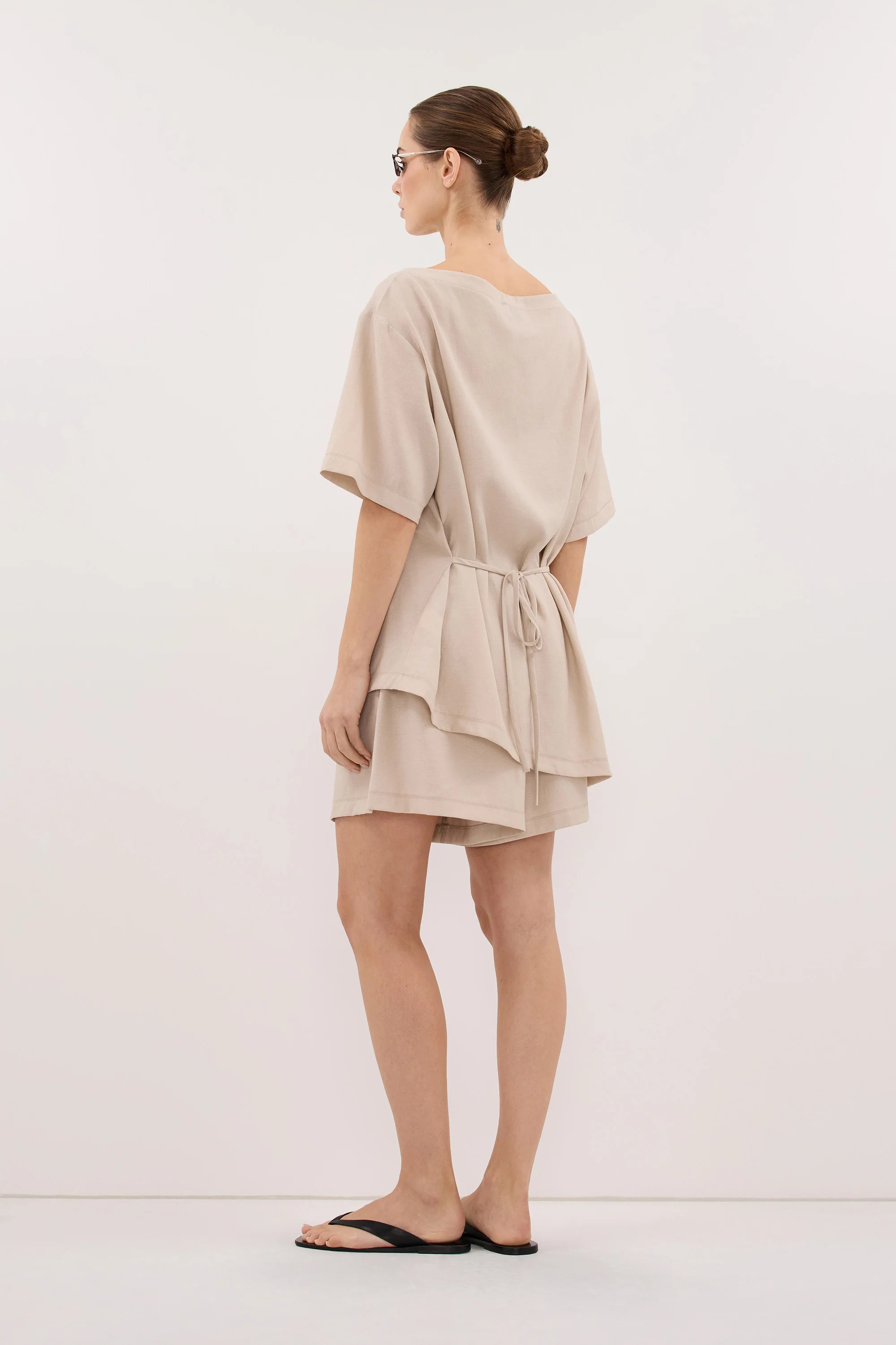 CALIA BONE DRAWSTRING BERMUDA SHORT - Image 3