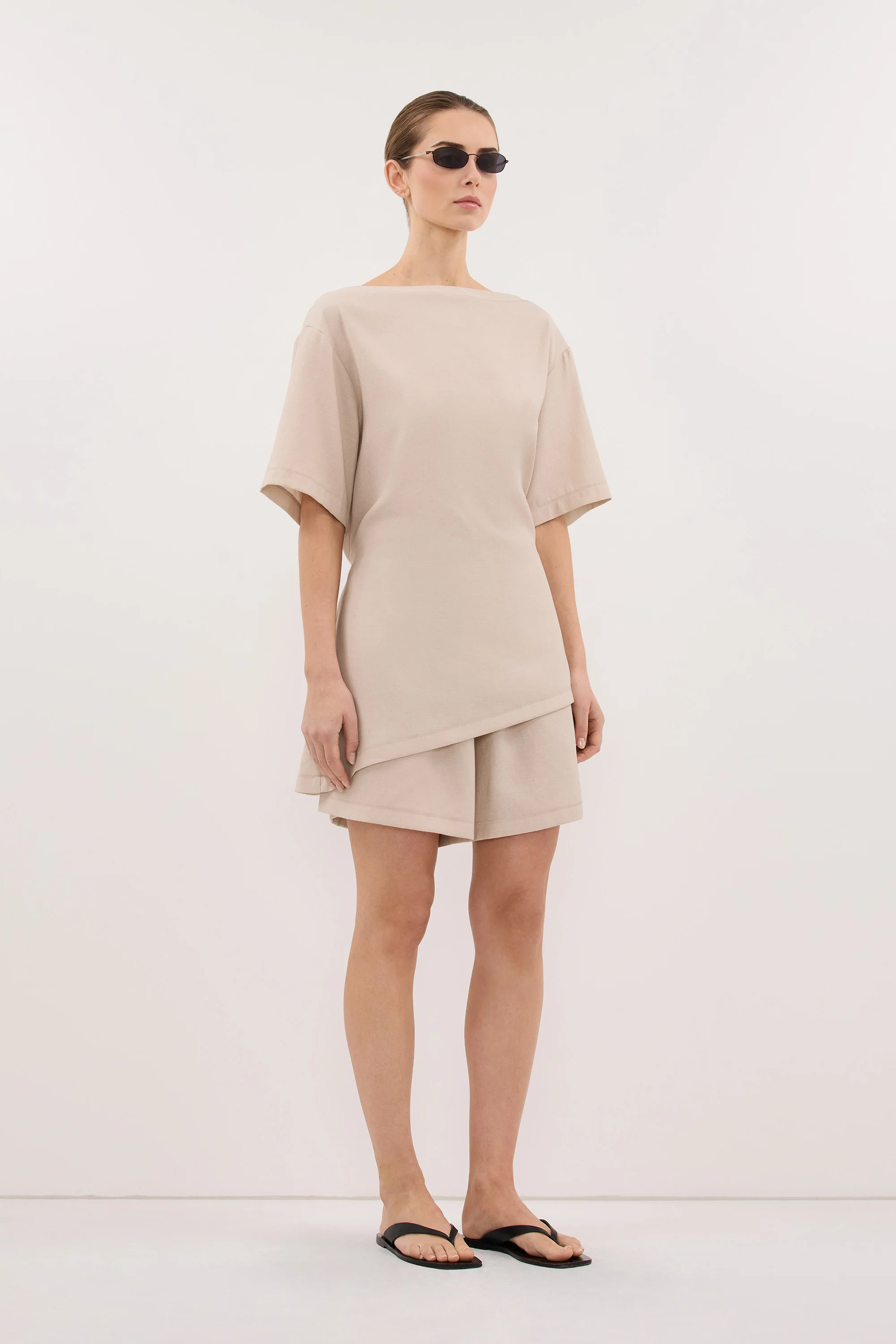 CALIA BONE DRAWSTRING BERMUDA SHORT - Image 4