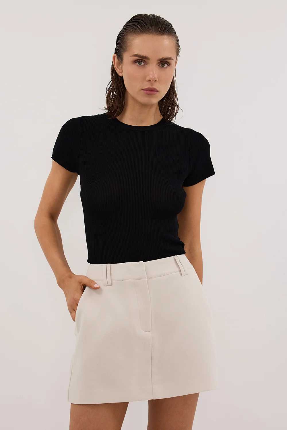 CHELSEA BONE TAILORED SKORT - Image 2