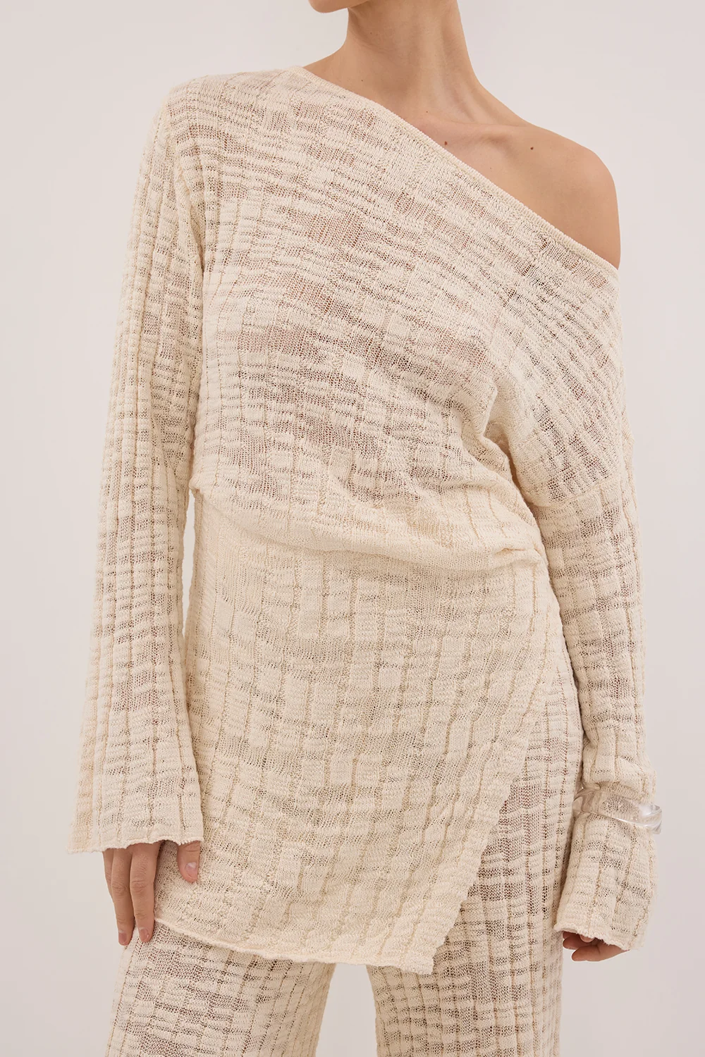 CIA NATURAL LONG SLEEVE KNIT TOP - Image 6
