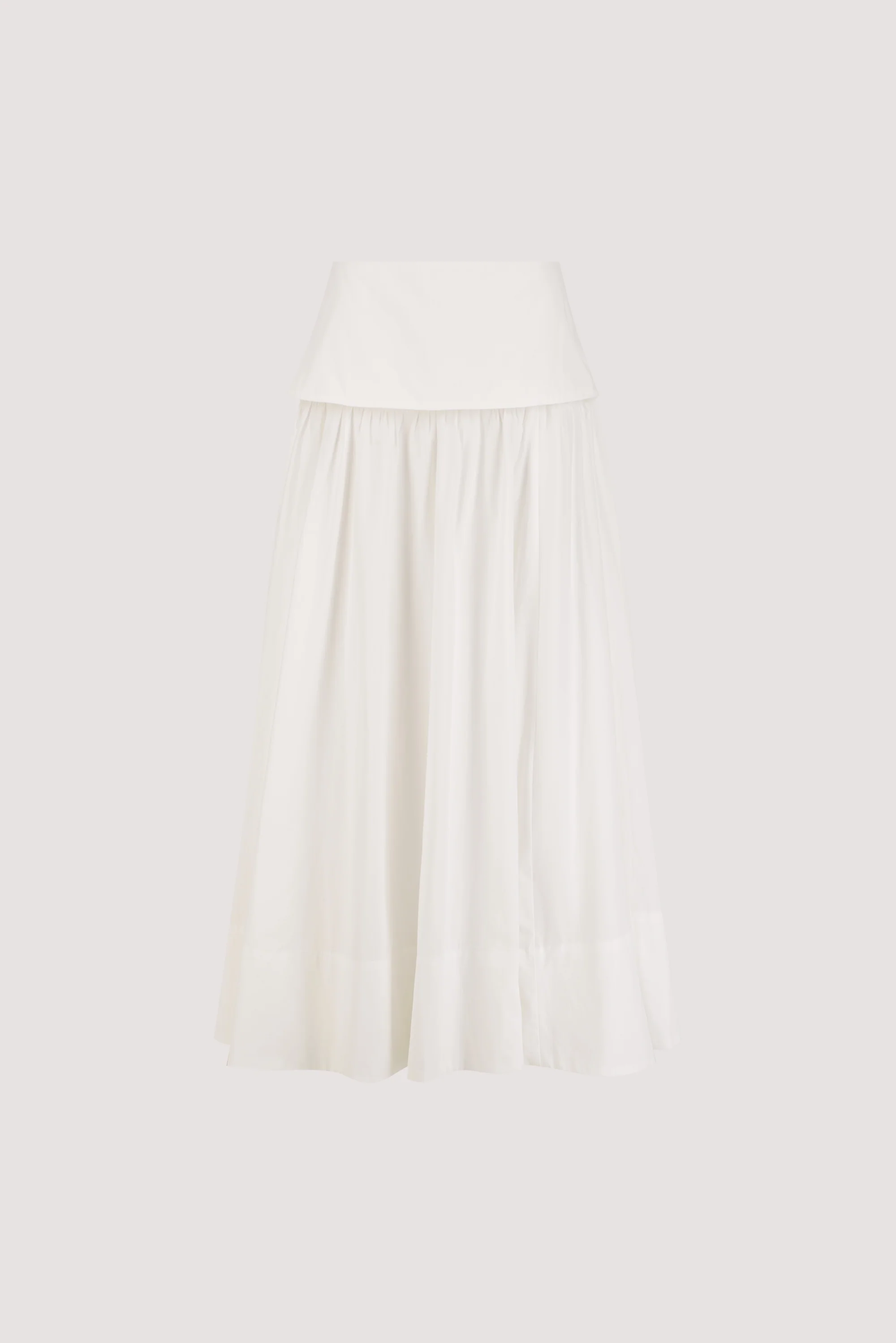 CLAIRE WHITE COTTON MIDI SKIRT - Image 12