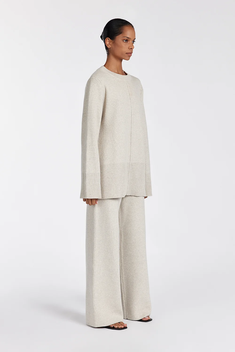 CLEMENCE OAT MARLE KNIT PANT - Image 4