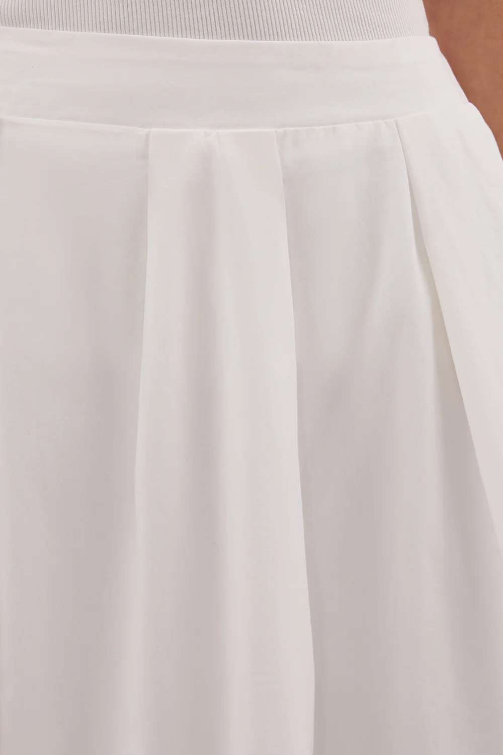 CONAGH WHITE POPLIN MIDI SKIRT - Image 5