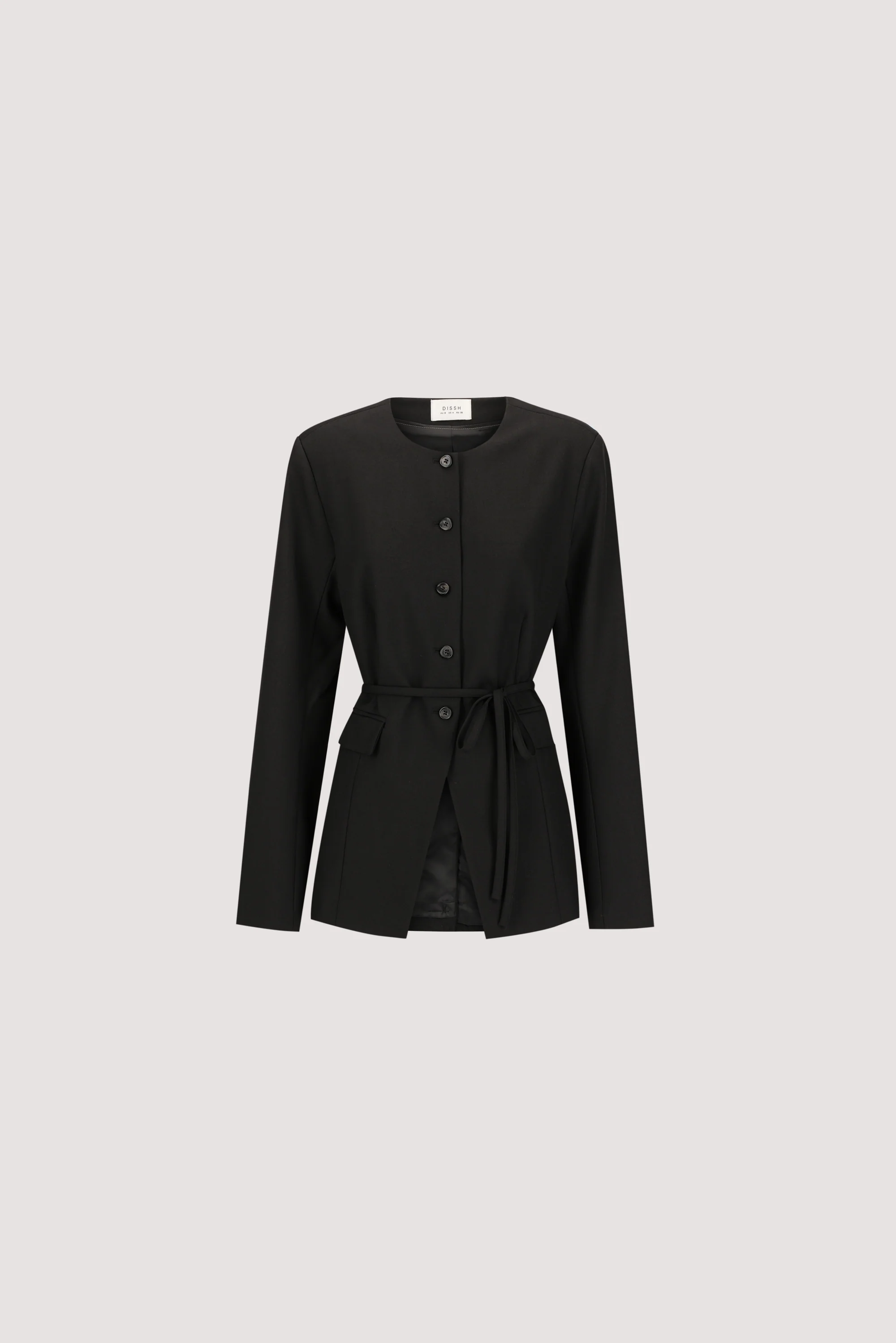 CYRUS BLACK COLLARLESS BLAZER - Image 9