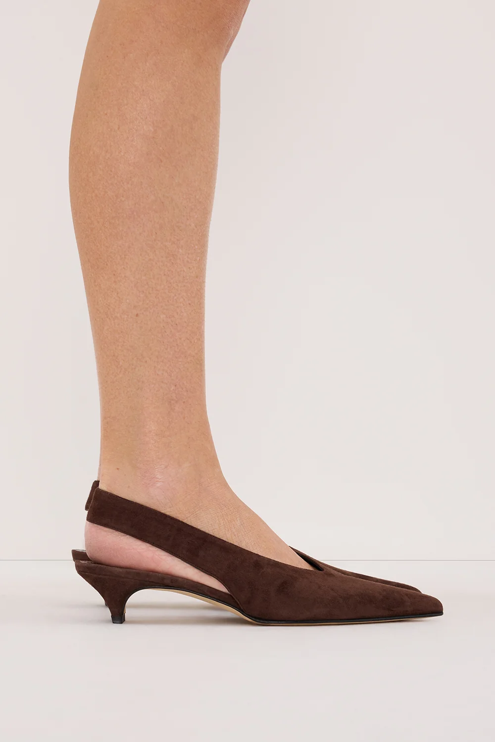 DOF STUDIOS TORY  CHOCOLATE SUEDE HEEL - Image 2
