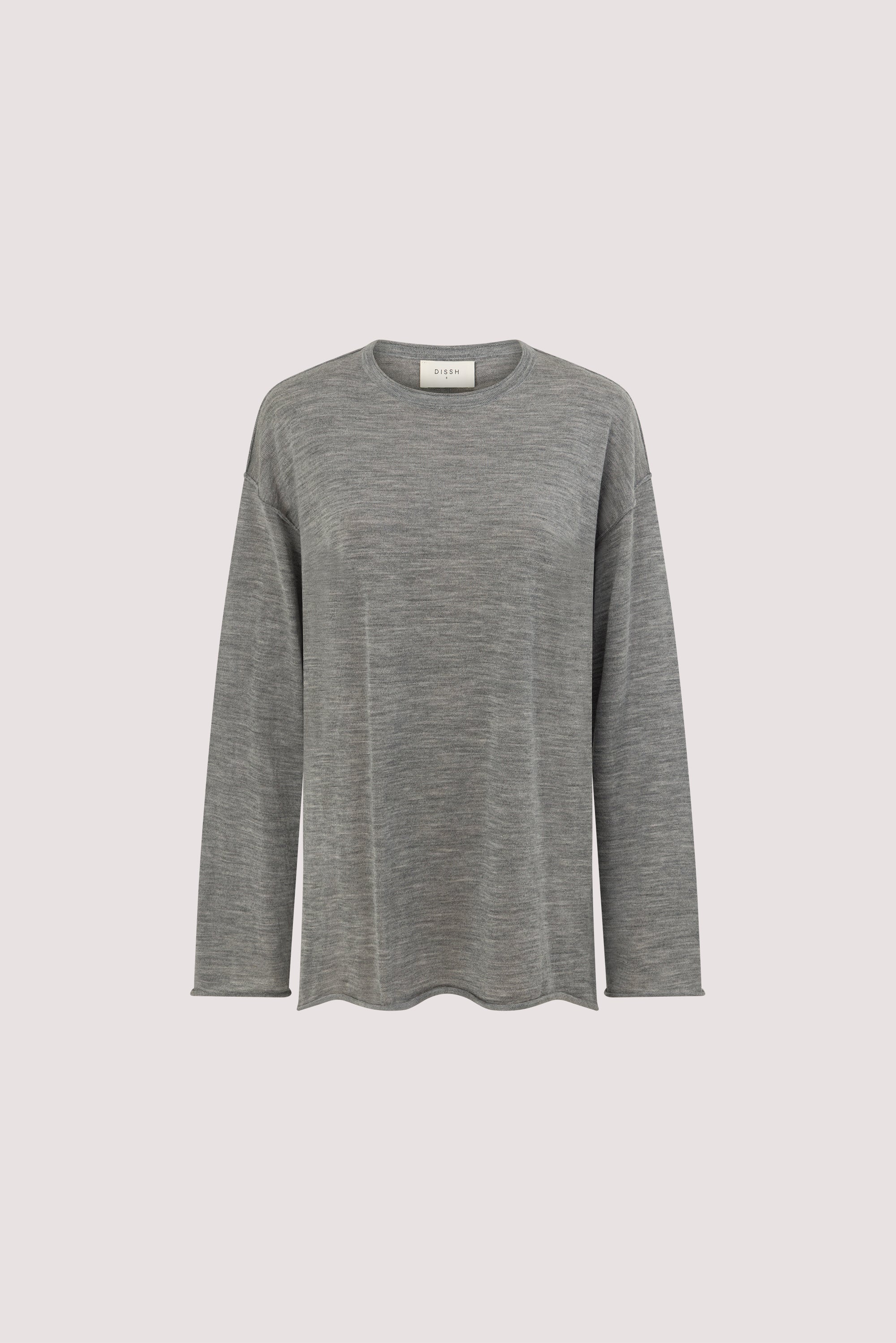 DUKE GREY MARLE MERINO JUMPER - Image 6