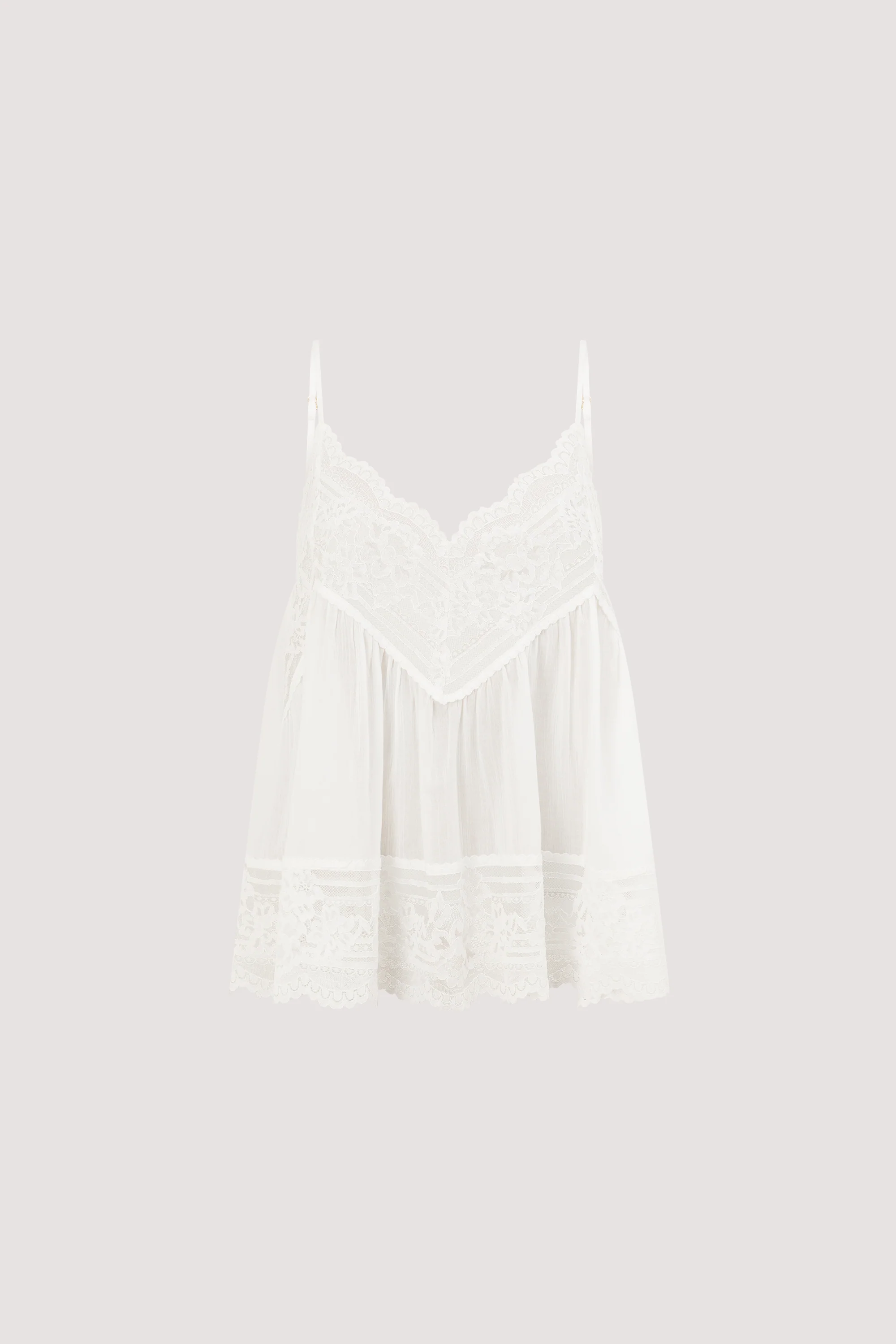 ELISA WHITE COTTON SHEER TOP - Image 9