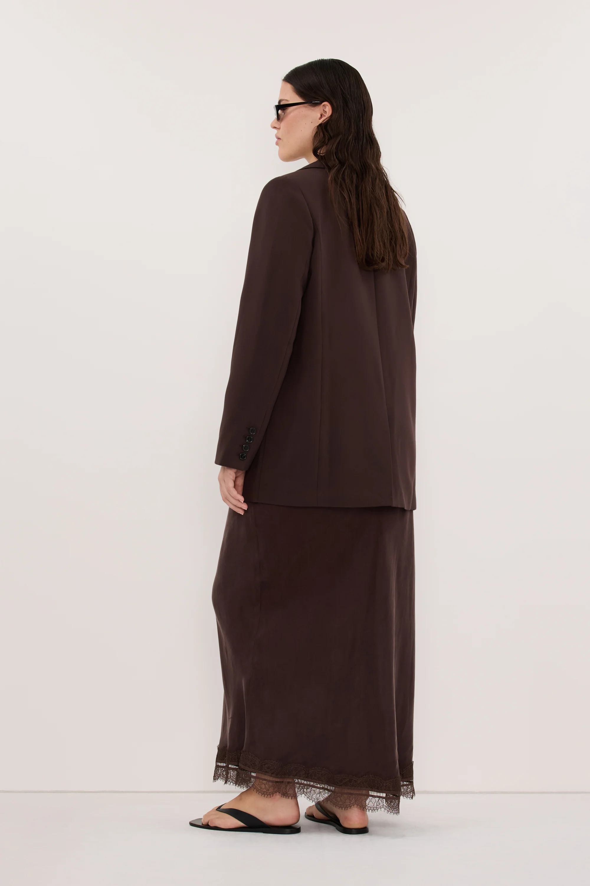 ELLE DARK CHOCOLATE BLAZER - Image 6