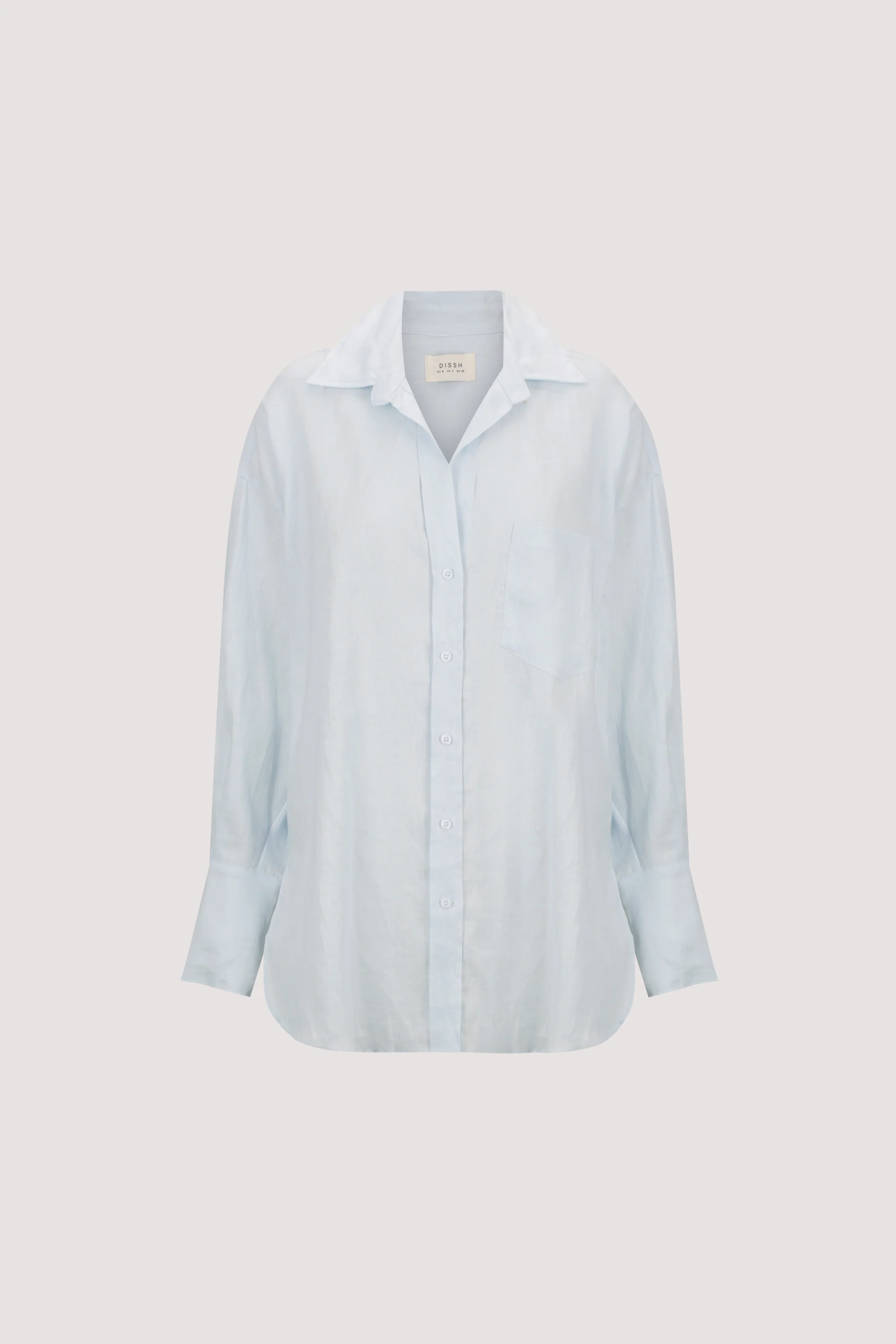 ELLIS ICE BLUE LONG SLEEVE LINEN SHIRT - Image 8