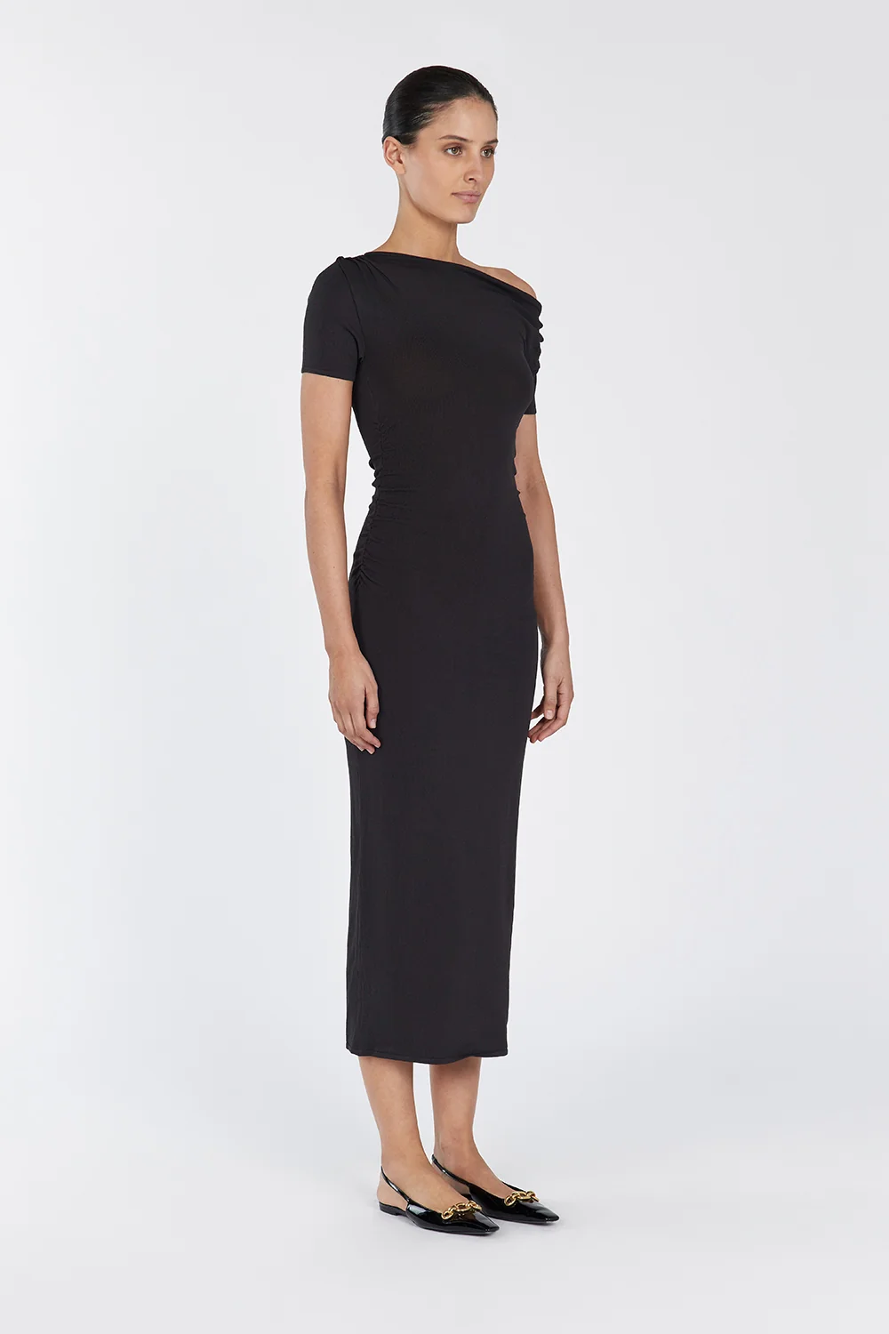 ENZO BITTER CHOC MIDI DRESS - Image 3