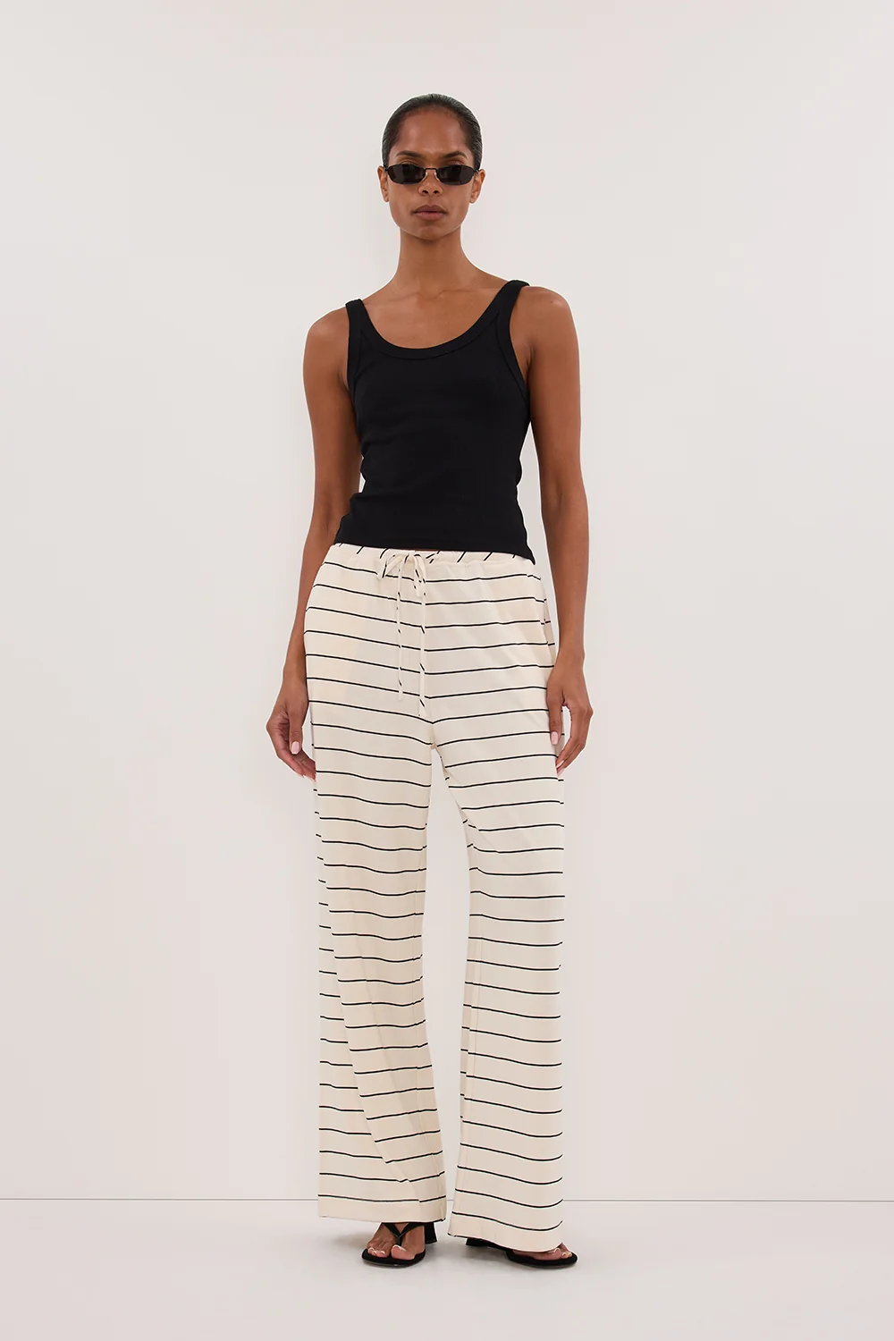 ESME OFF WHITE STRIPE PANT - Image 5