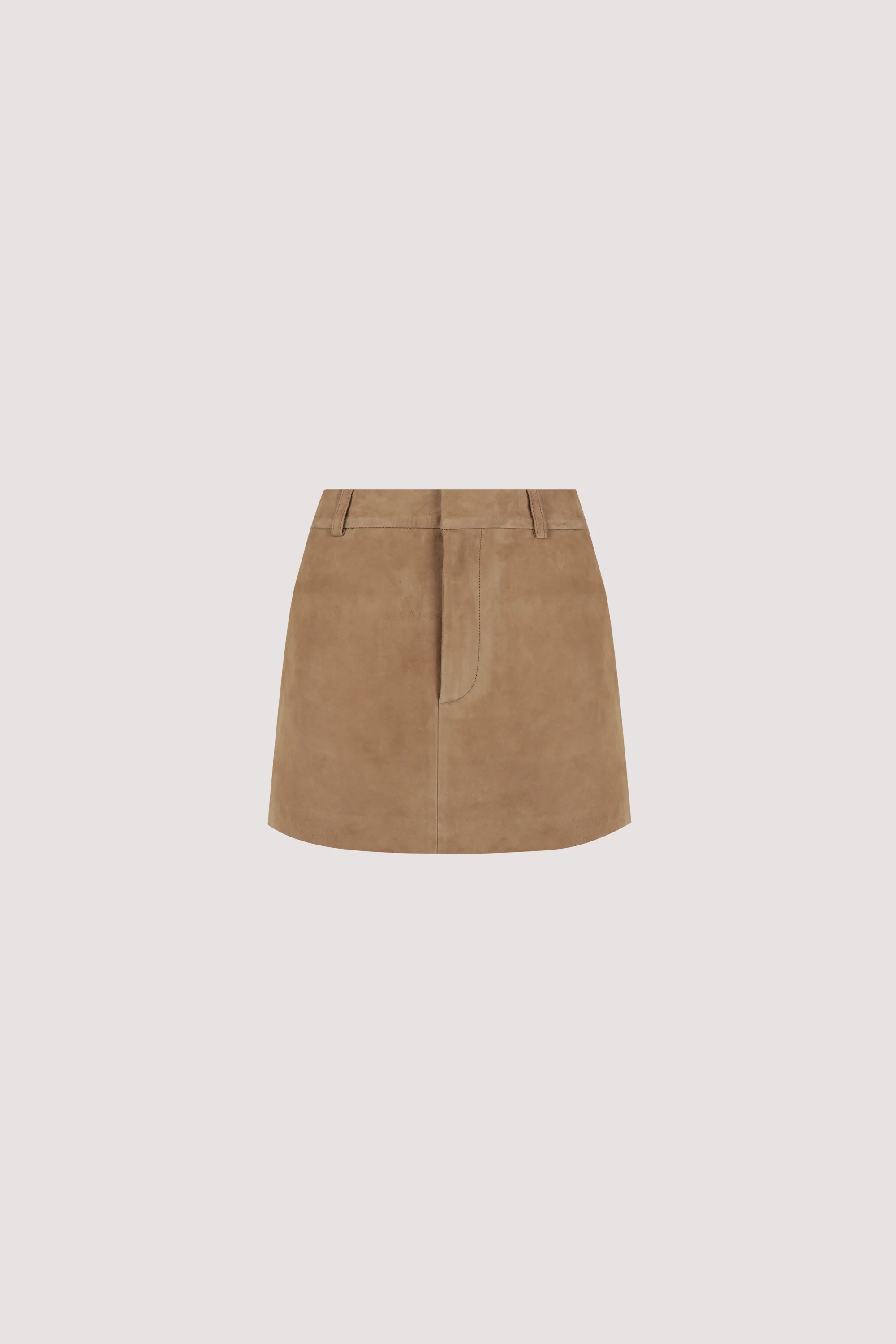 ESTELLE CHESTNUT SUEDE MINI SKIRT - Image 10