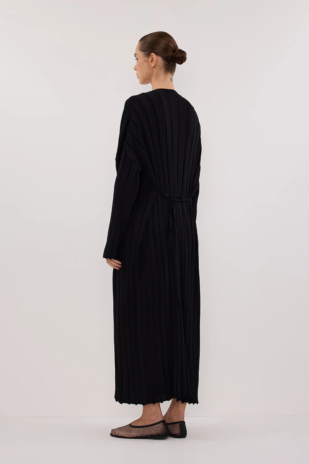 EVE BLACK KNIT MIDI CARDIGAN - Image 4