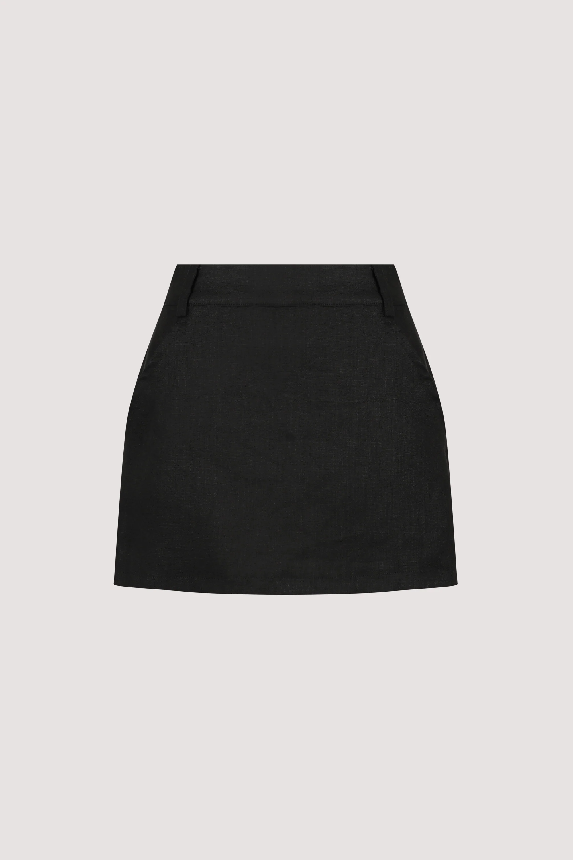 EVIE BLACK LINEN SKORT - Image 7