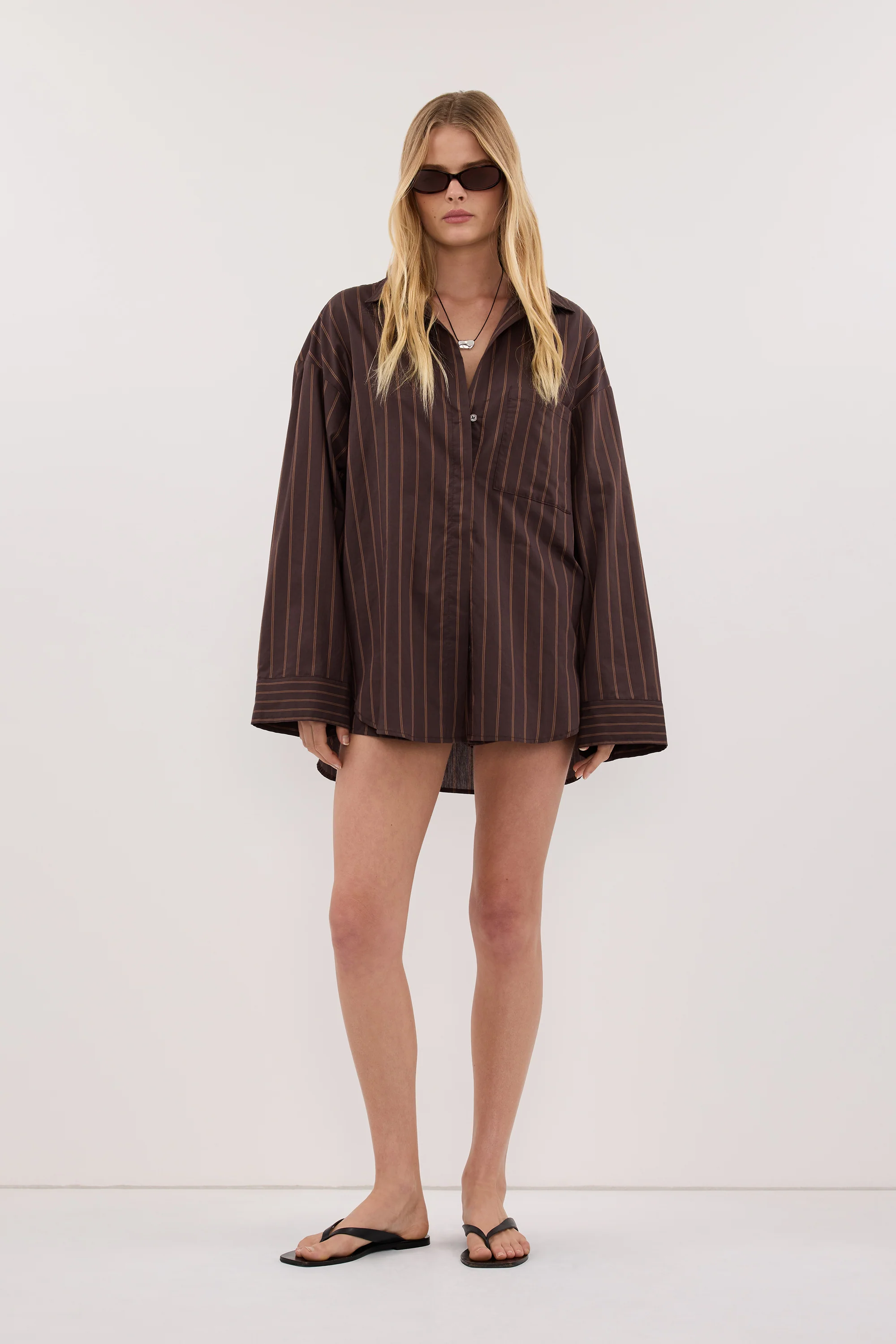 FABLE CHOC SILK BLEND SHIRT - Image 3