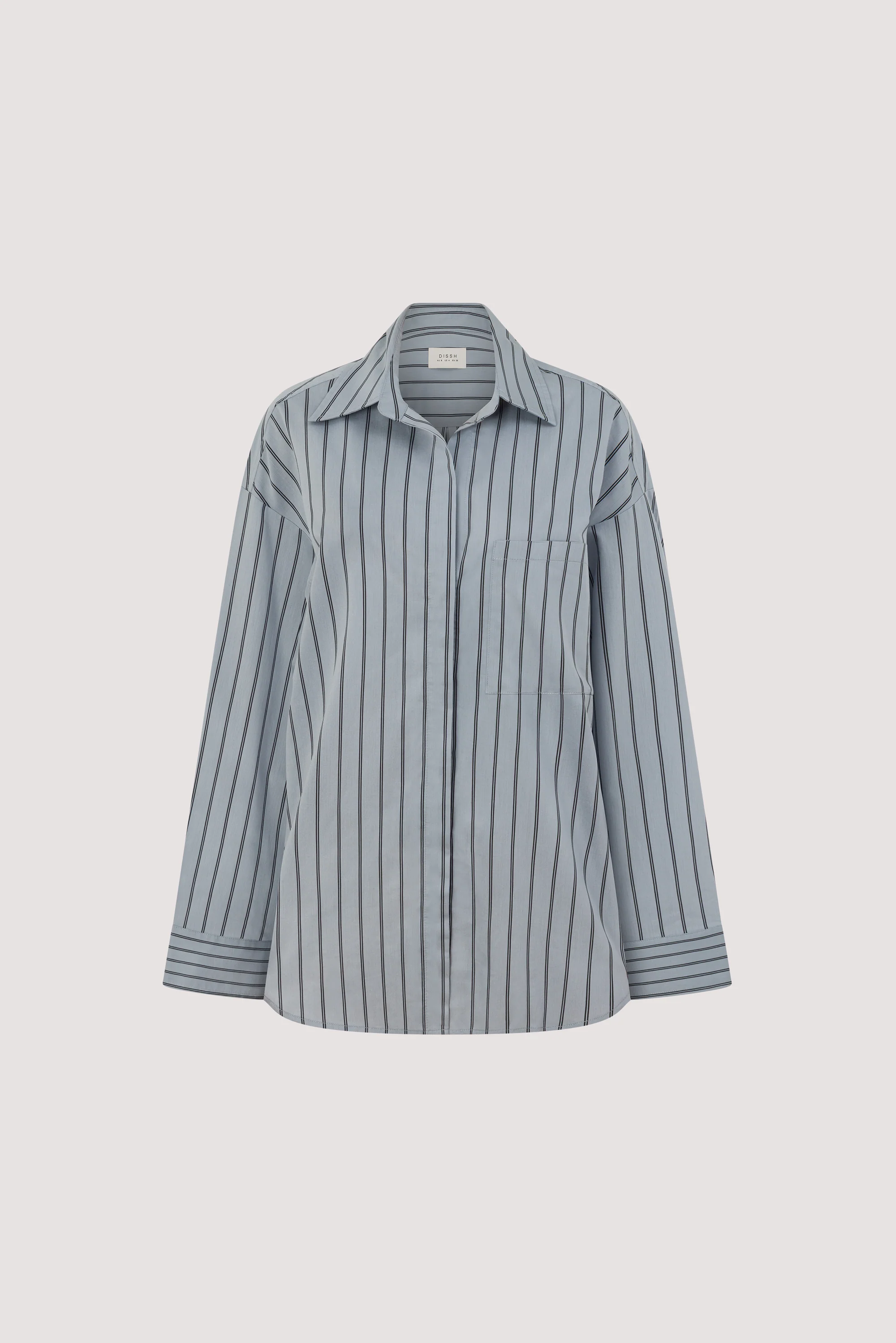 FABLE DUSTY BLUE SILK BLEND SHIRT - Image 7