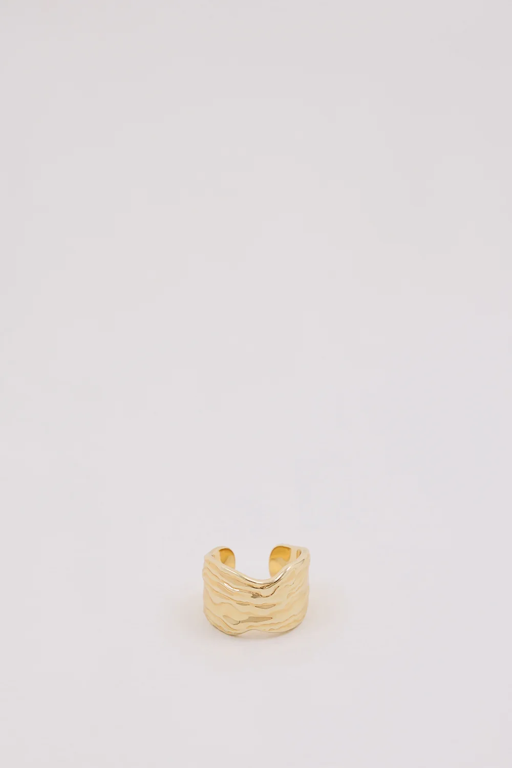 F+H OYSTER SHELL GOLD RING