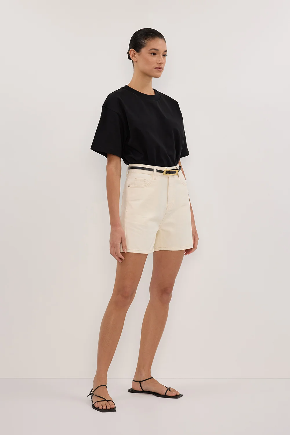 FINN CREAM DENIM SHORT - Image 3