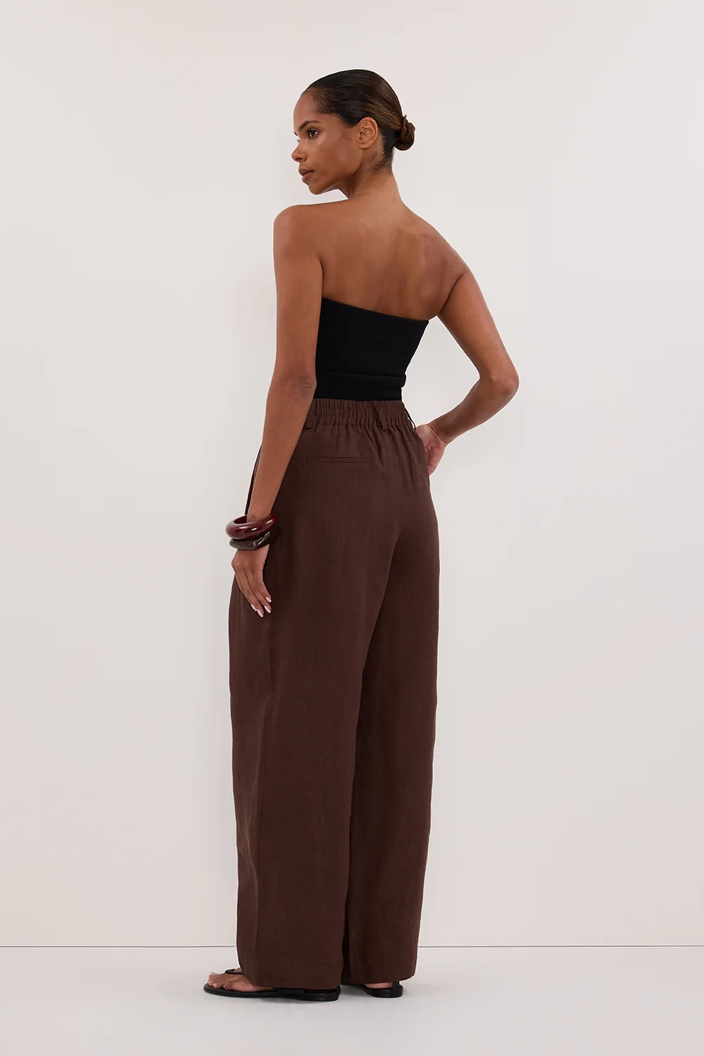 FRAN COCOA CHOC LINEN PANT - Image 4