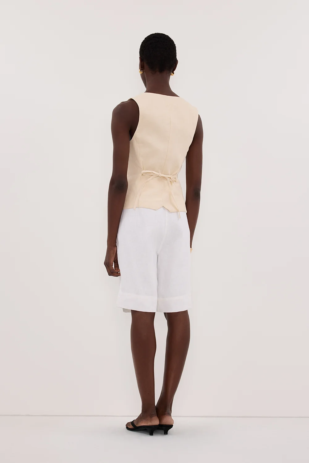 FRAN SANDSTONE LINEN VEST - Image 4
