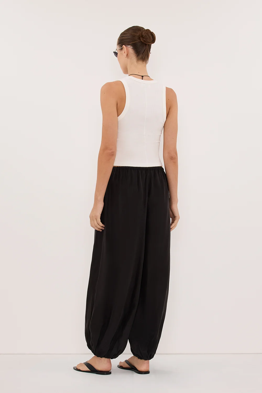 FRANCIS BLACK CUPRO BALLOON PANT - Image 4