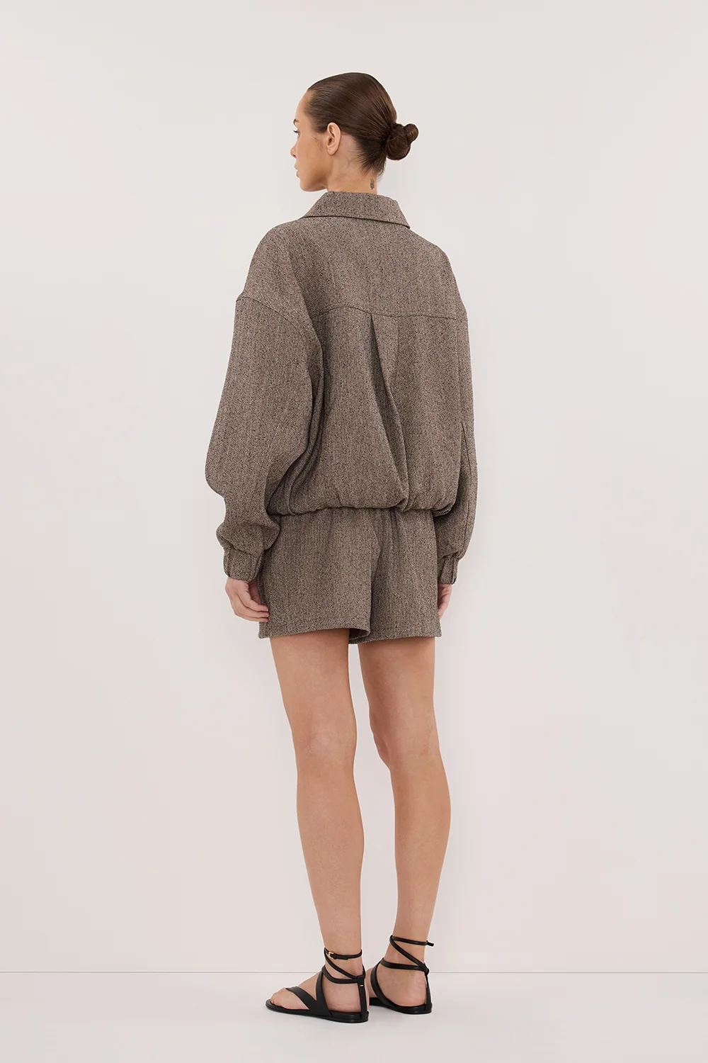 FRANKIE CHOC TWEED BOMBER JACKET - Image 3