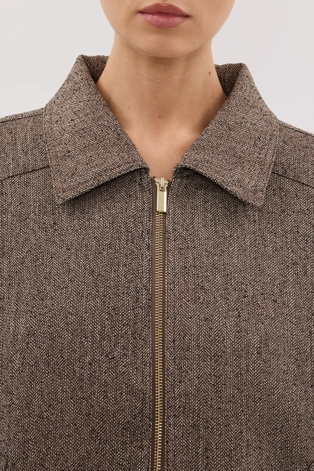 FRANKIE CHOC TWEED BOMBER JACKET - Image 4
