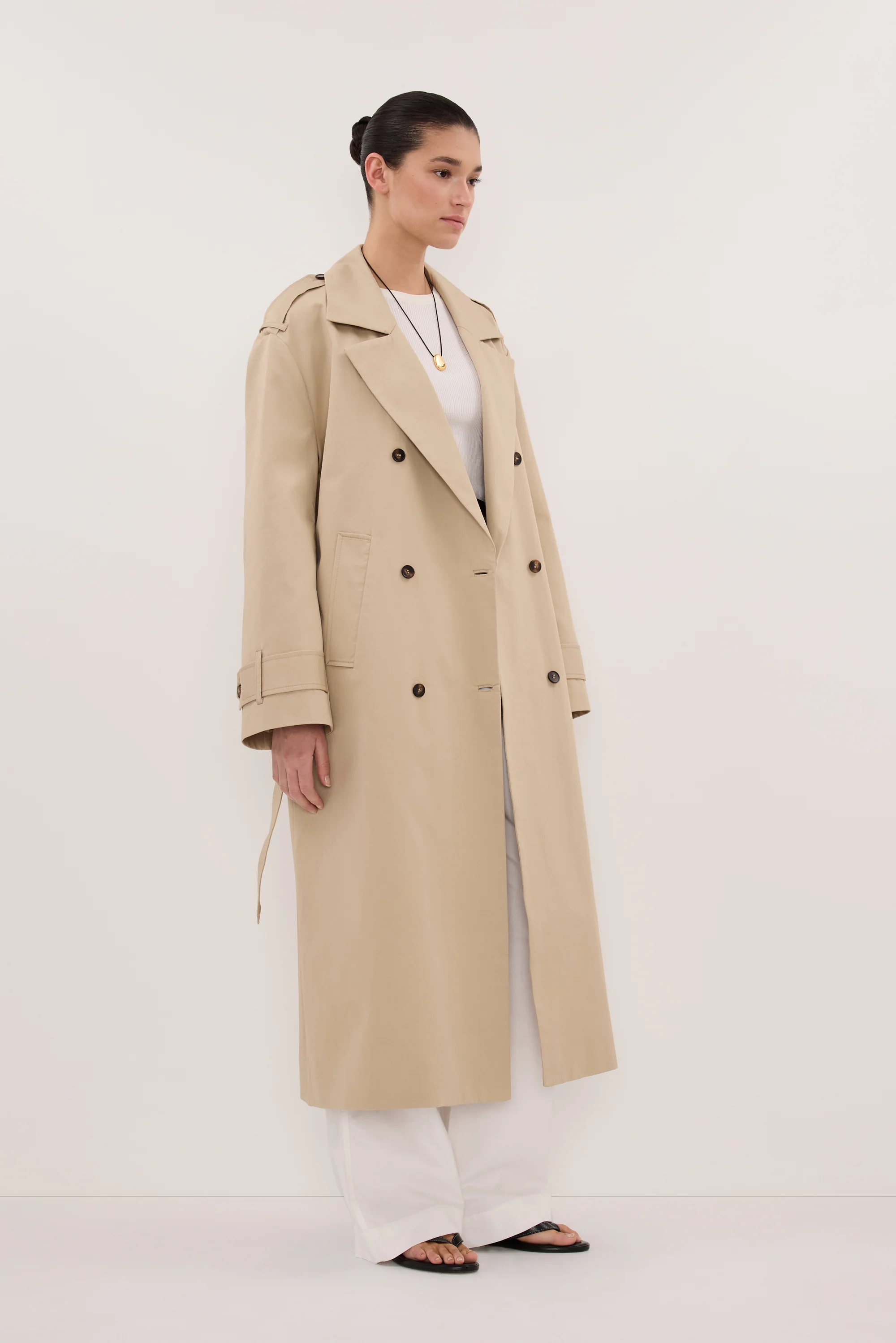 GABRIEL NATURAL BELTED TRENCH COAT - Image 3