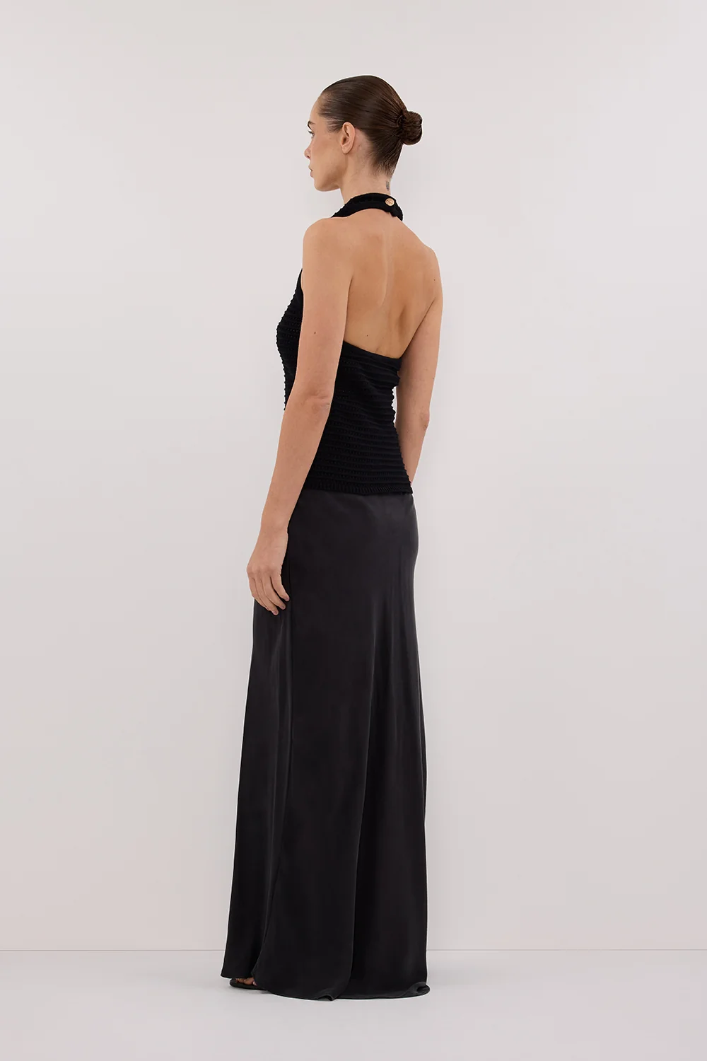 GINA BLACK HALTER CROCHET TOP - Image 4