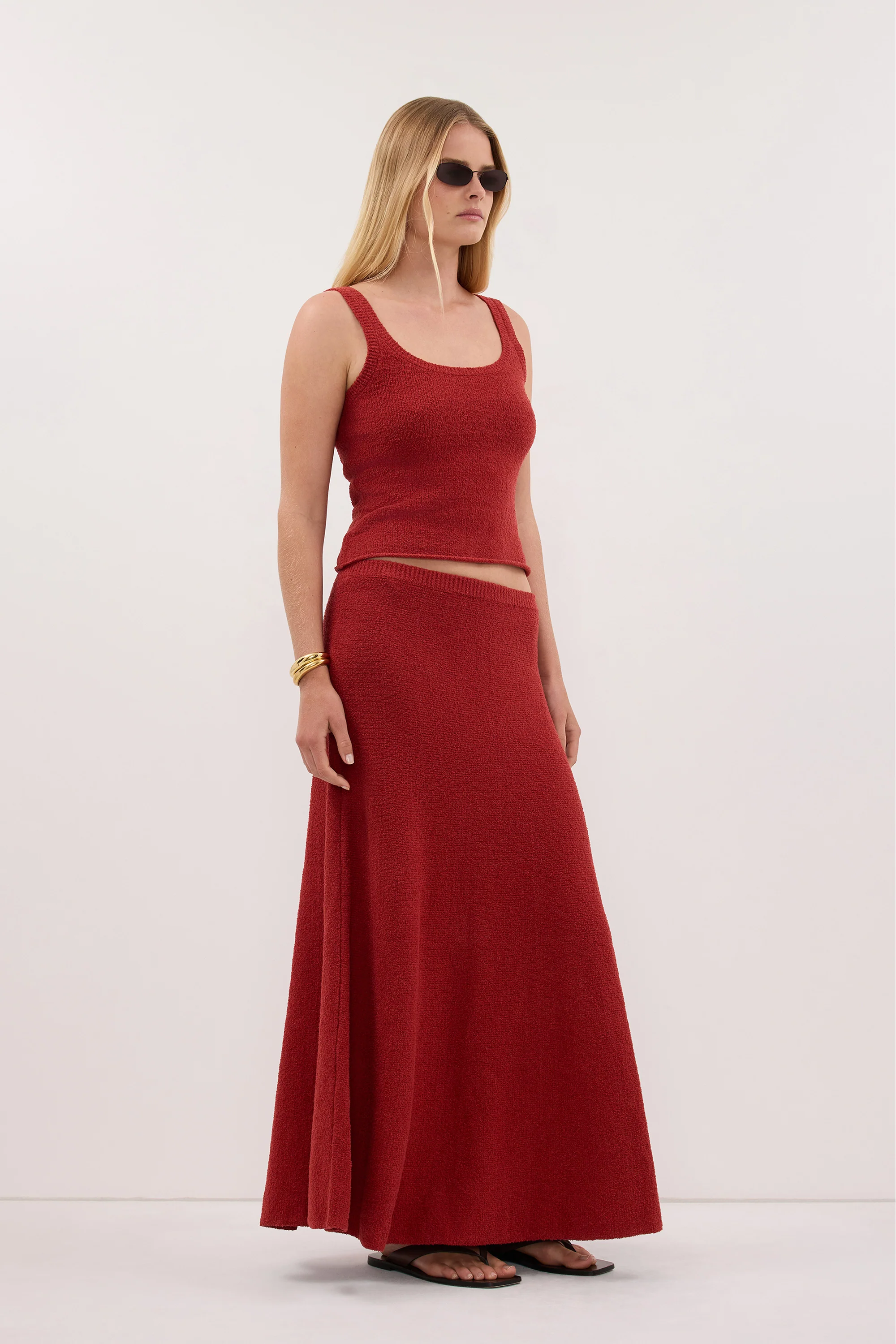 HARRIET BURNT RED KNIT TANK - Image 7