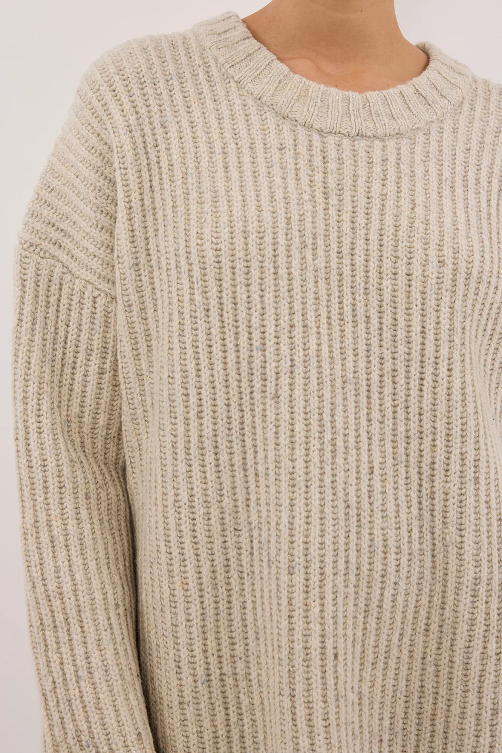INDIA CREAM MARLE KNIT JUMPER - Image 5