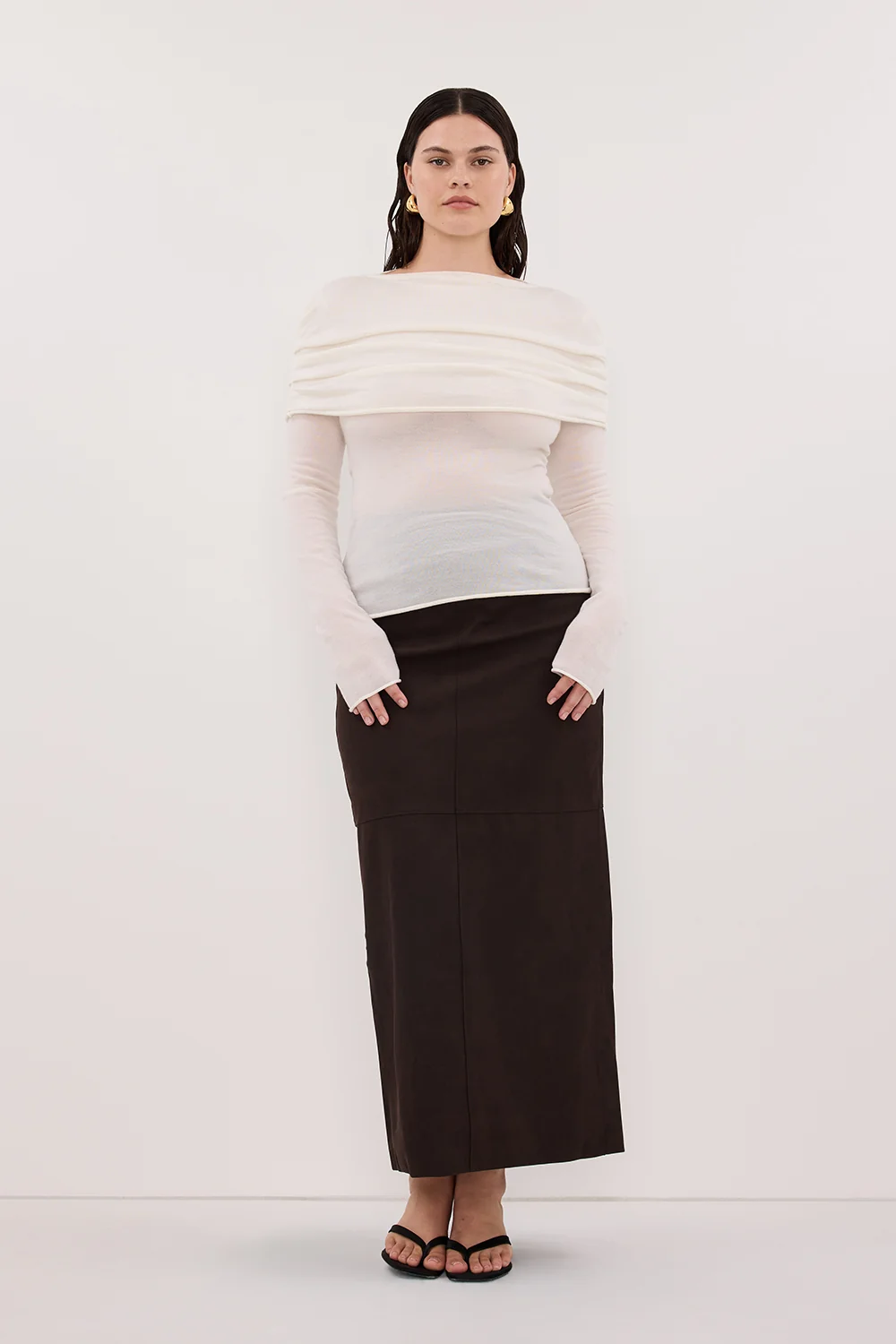 IVY OFF WHITE MERINO LONG SLEEVE TOP - Image 7