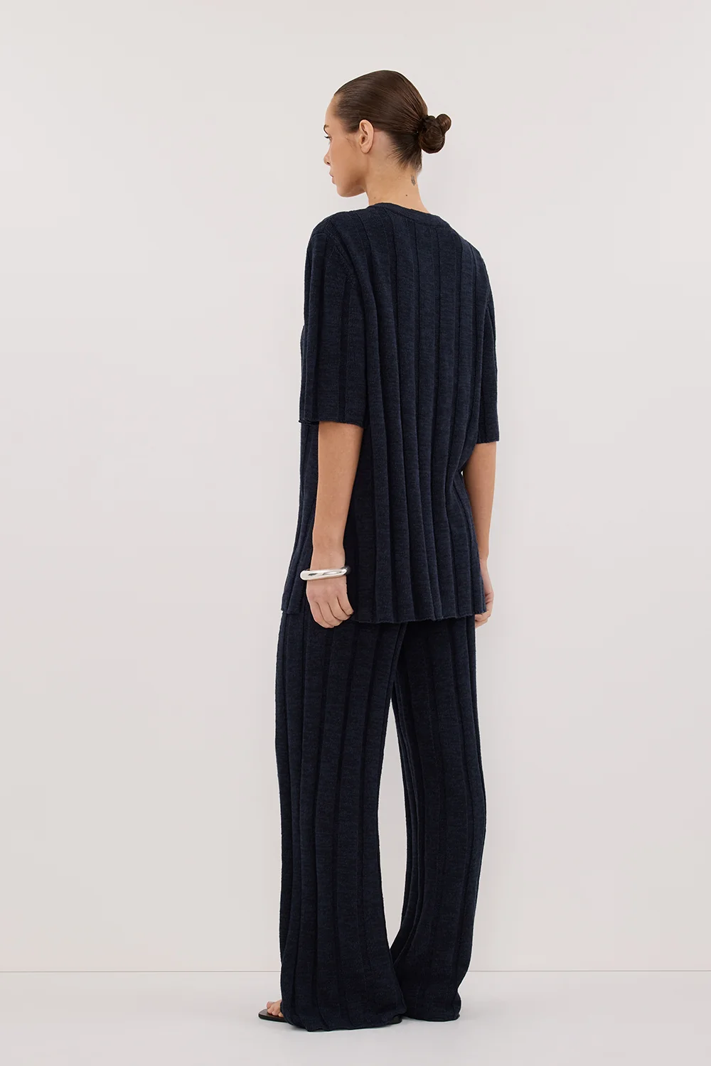 JAZZ INDIGO WIDE LEG KNIT PANT - Image 4