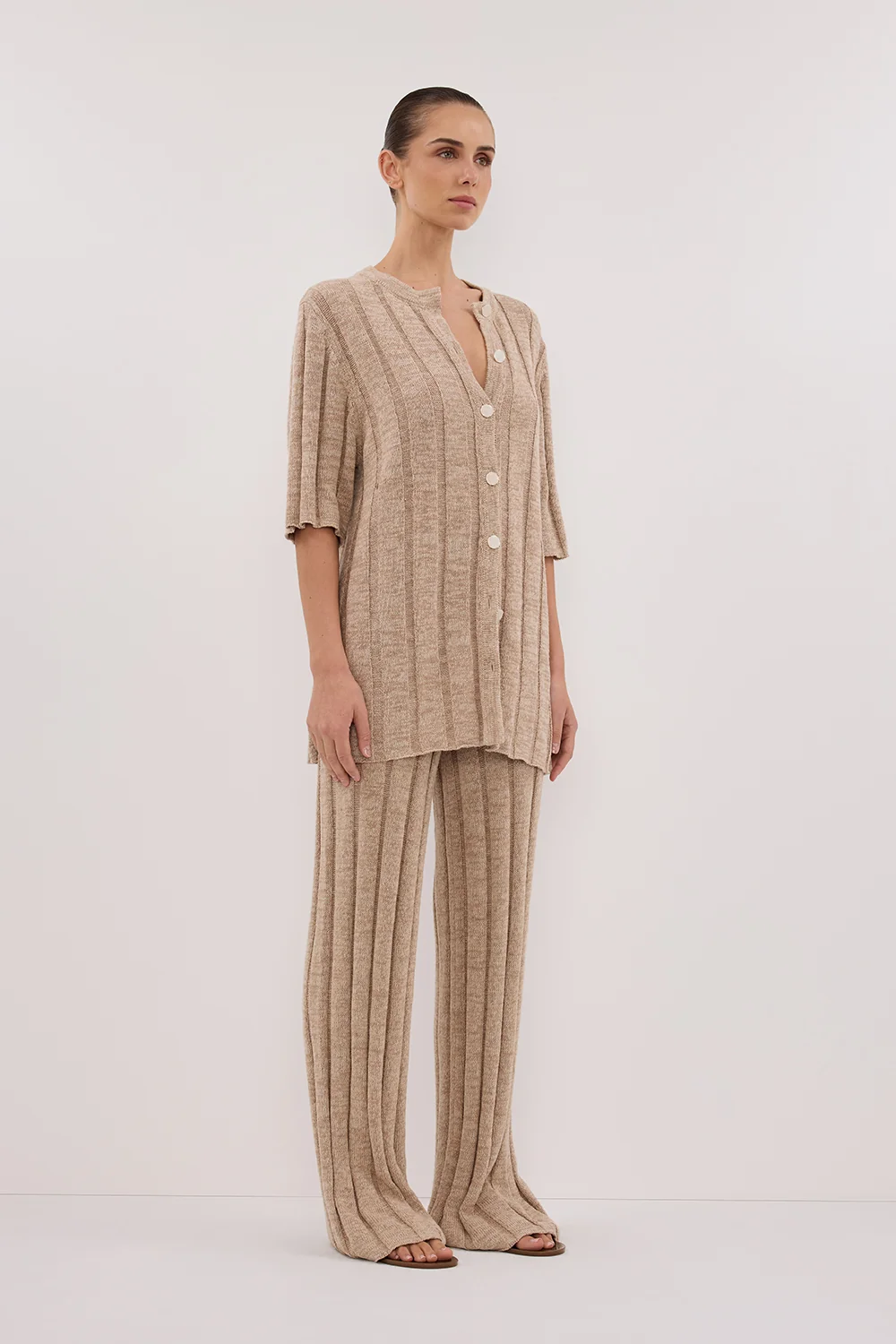JAZZ NATURAL BUTTON KNIT SHIRT - Image 3