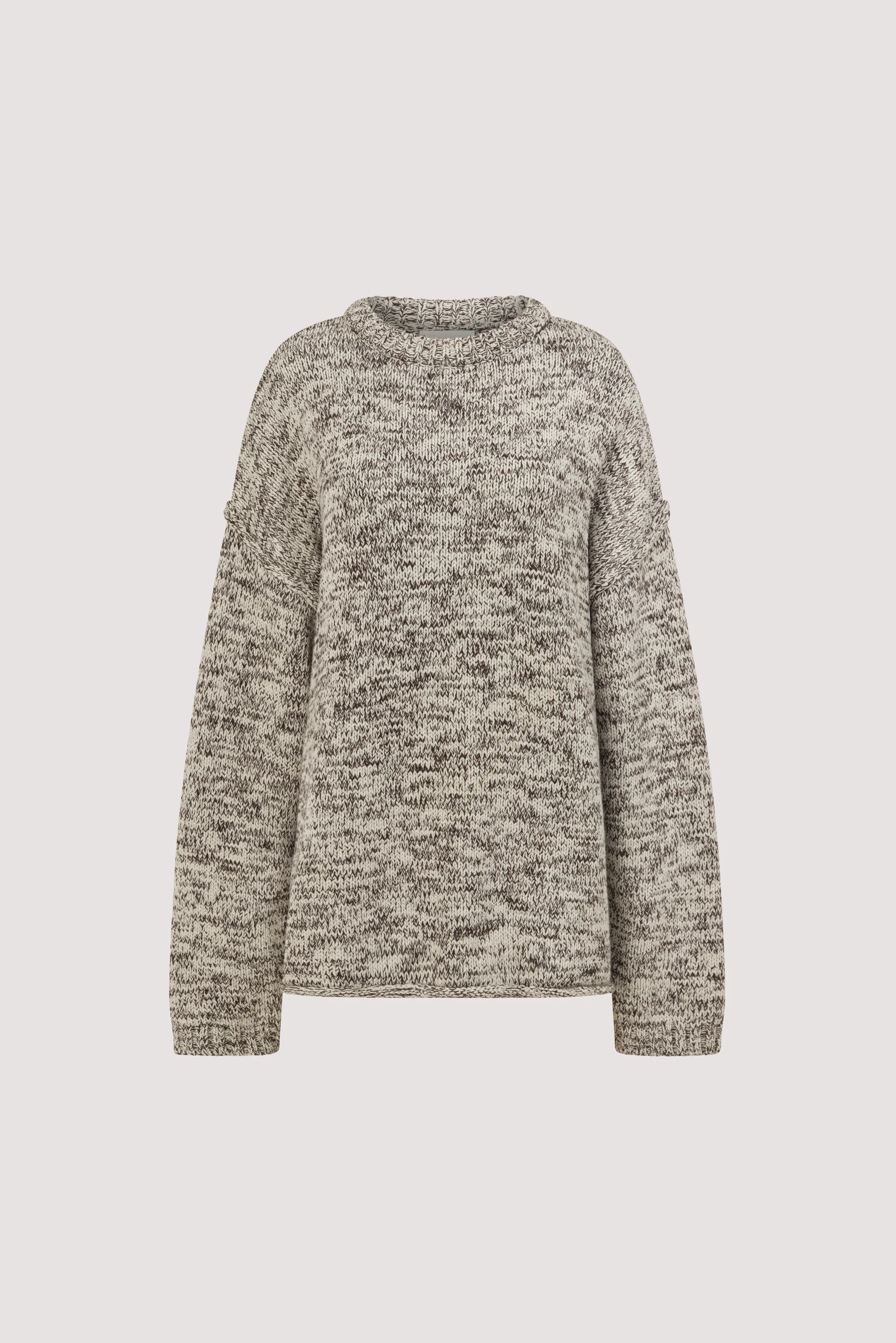 JETT CHOC MARLE LONGLINE KNIT JUMPER - Image 8
