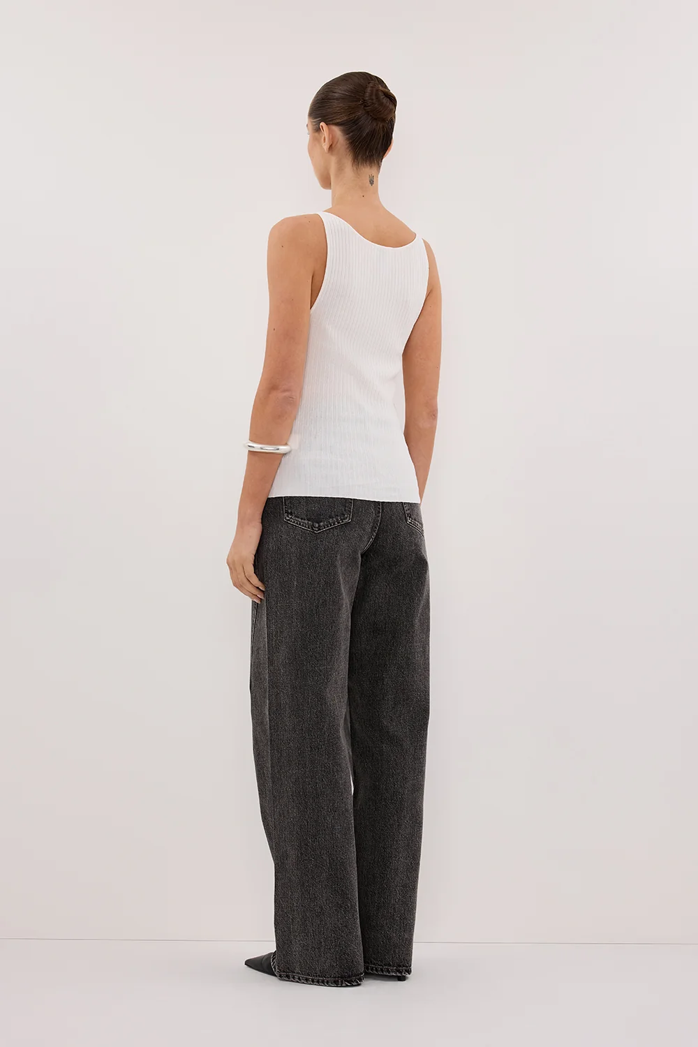 JOY OFF WHITE TWIST KNIT TANK - Image 4