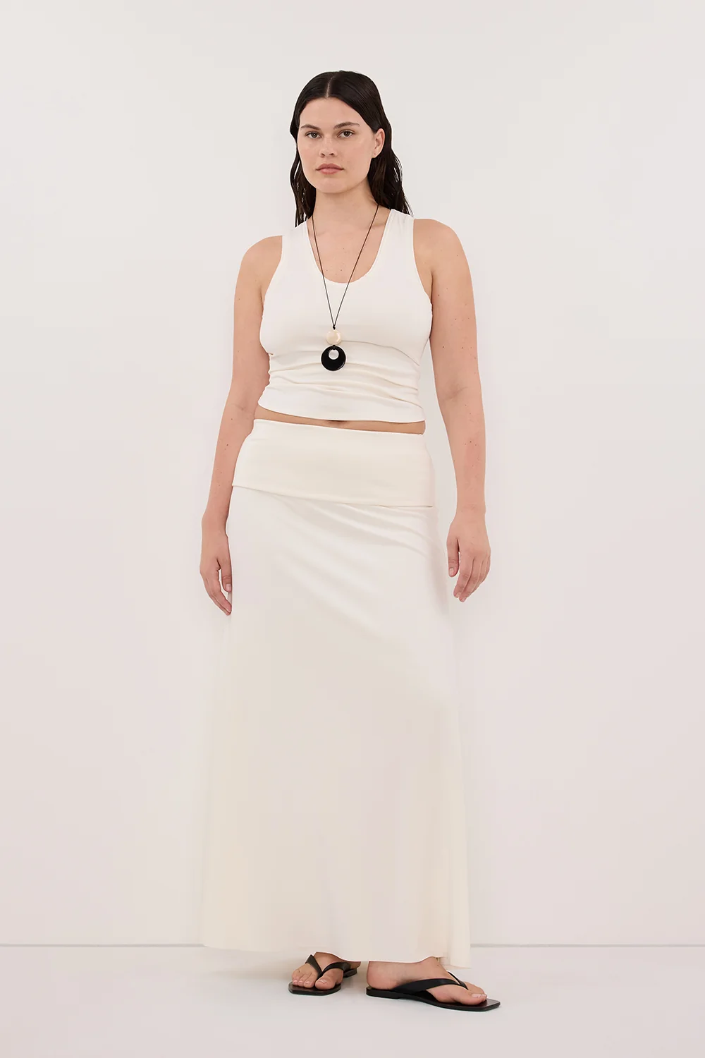 JULIE OFF WHITE MODAL BLEND SLEEVELESS TANK TOP - Image 7
